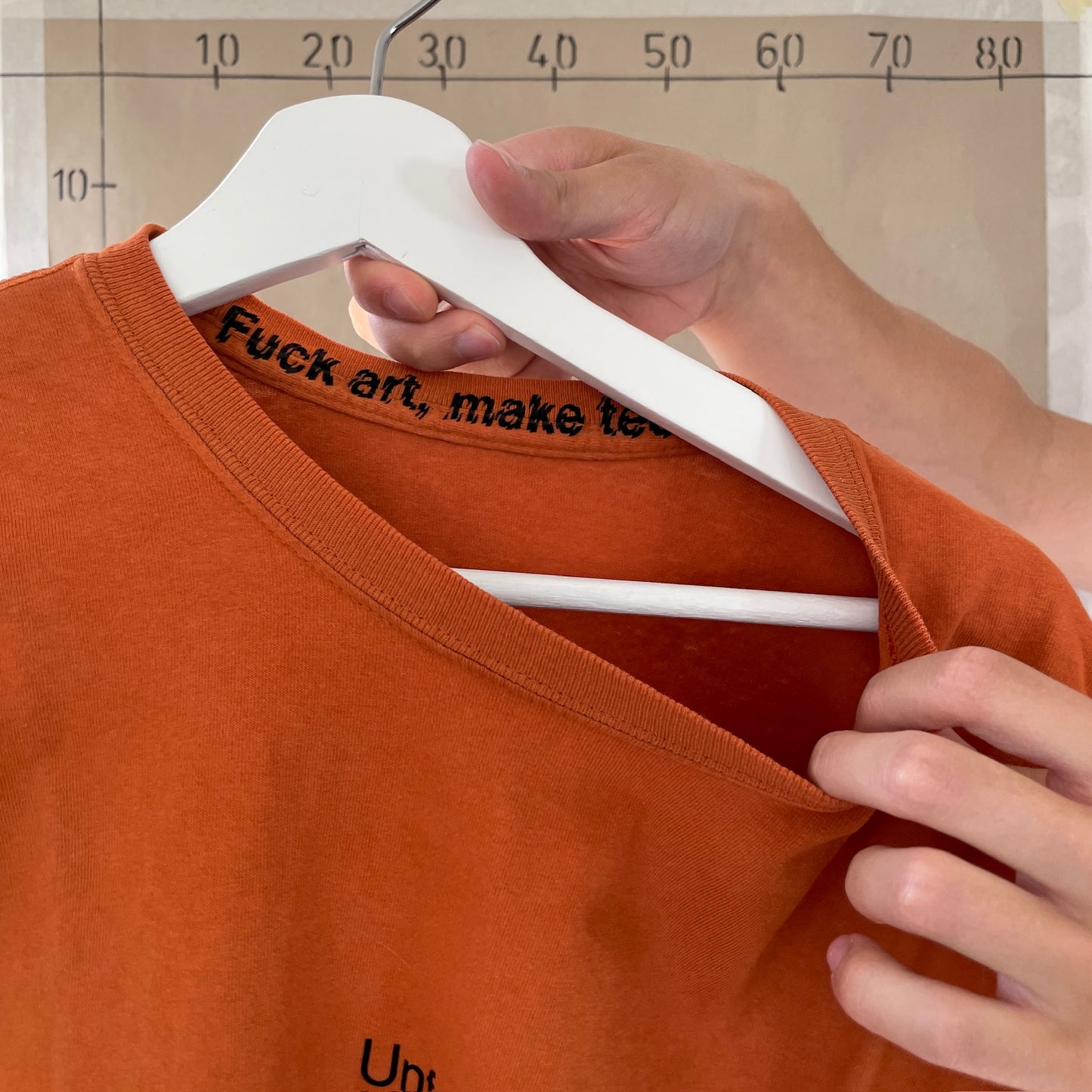 Orange Vintage "Fuck Art Make Tees" T-Shirt