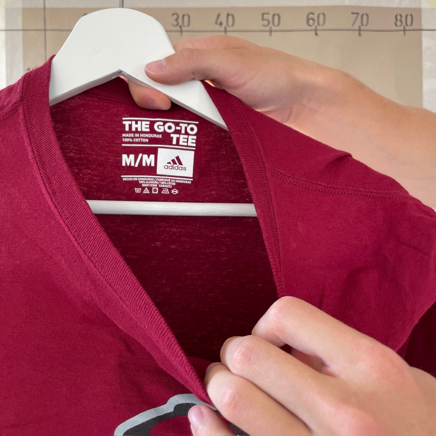 Bordeaux Rød Langærmet Adidas T-Shirt