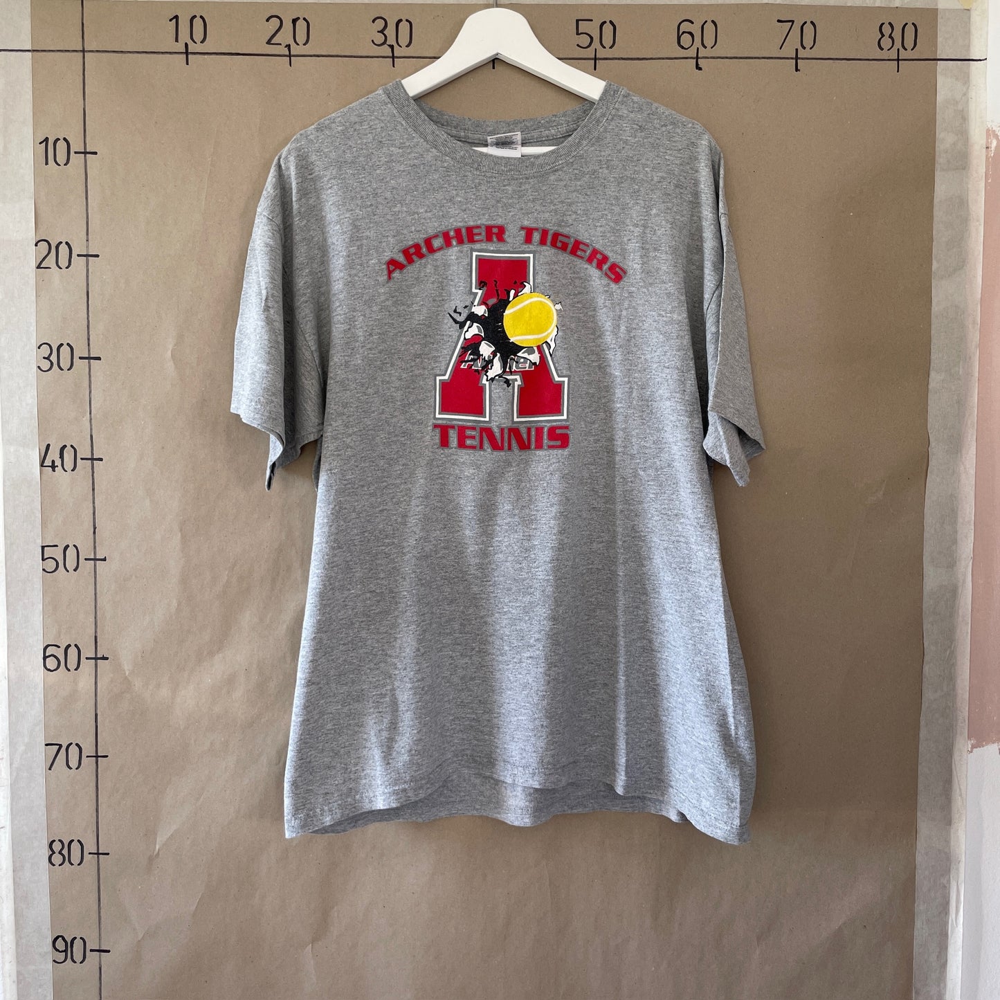 Grå Vintage "Tennis" T-Shirt