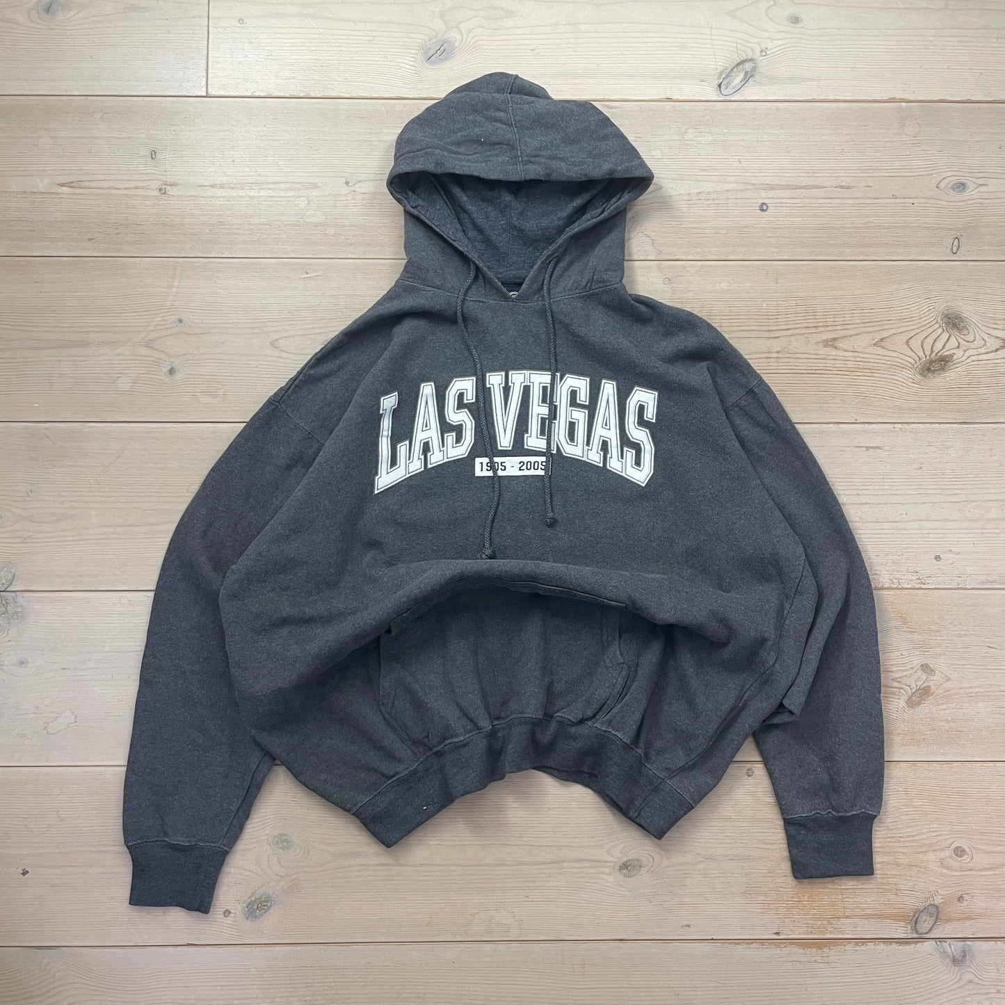 Koksgrå Vintage Las Vegas Hoodie