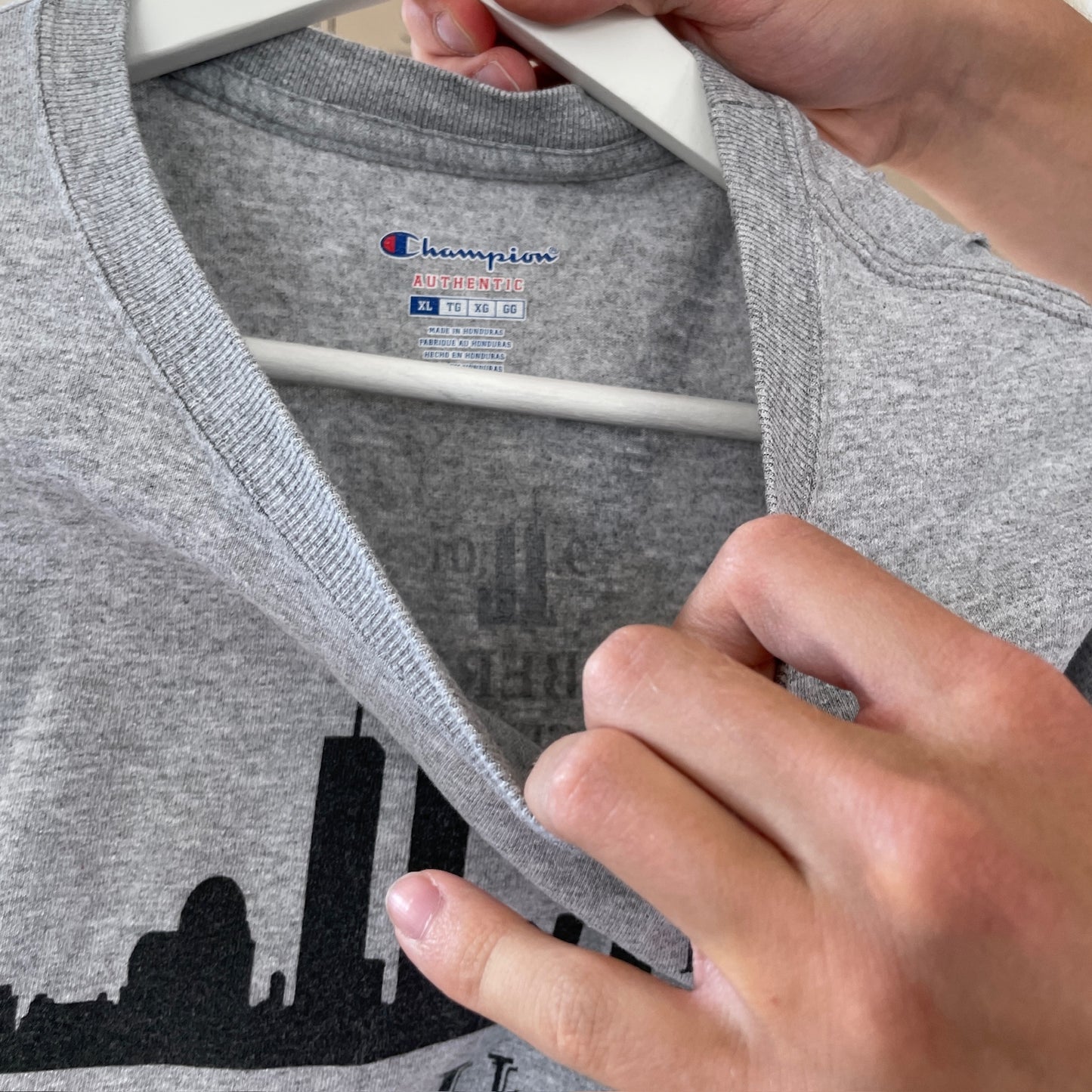 Grå Vintage "9/11 Memorial" T-Shirt