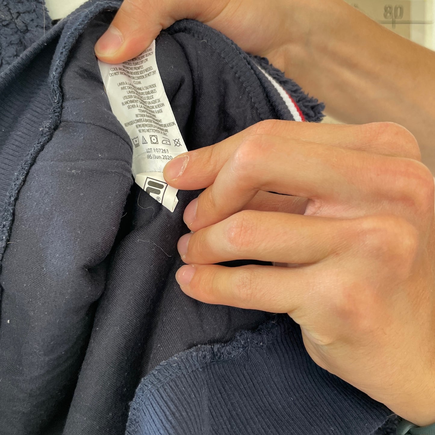 Mørkeblå Fila Hoodie