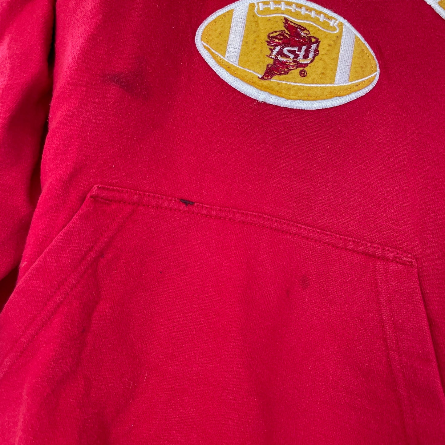 Mørkerød Vintage "College" Hoodie