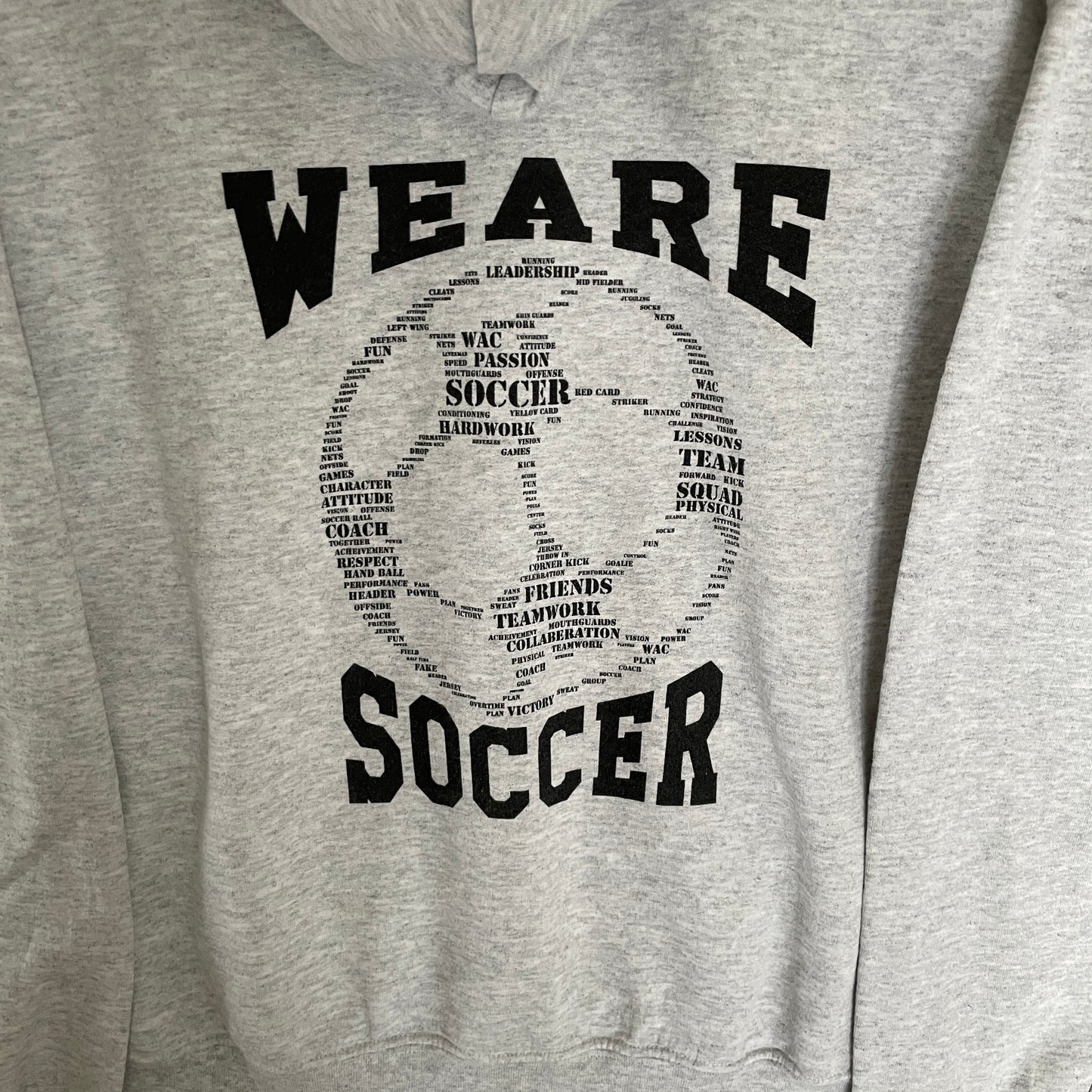 Grå Vintage We Are Soccer Hoodie