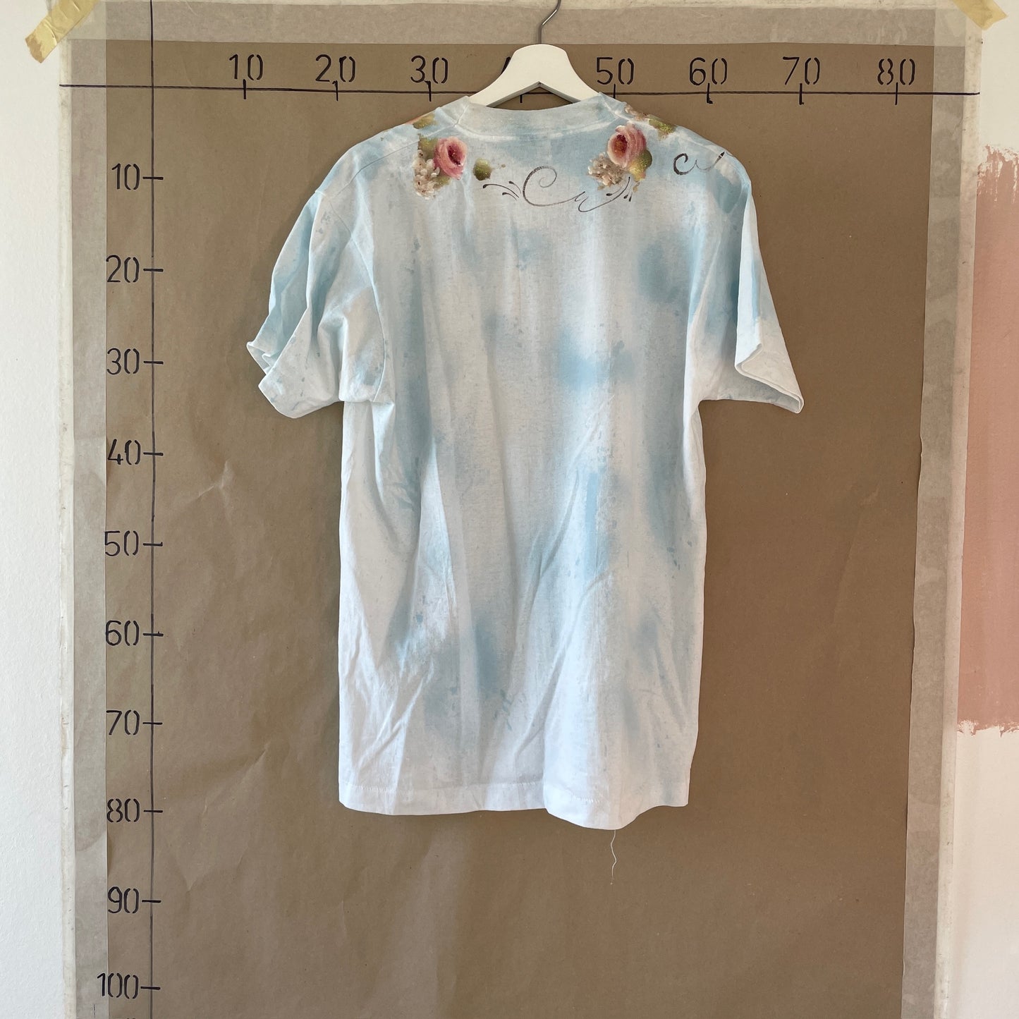 Blå Vintage "Y2K" T-Shirt