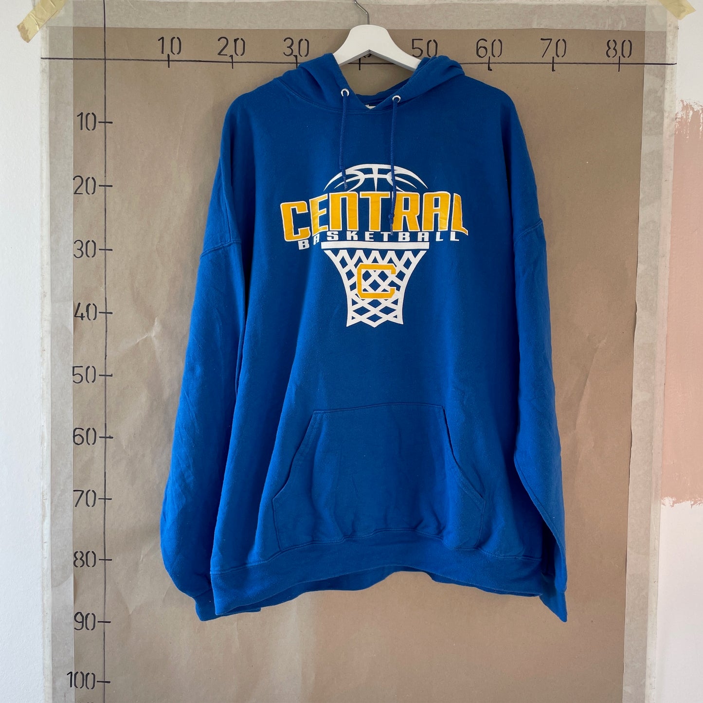 Blå Vintage Hoodie