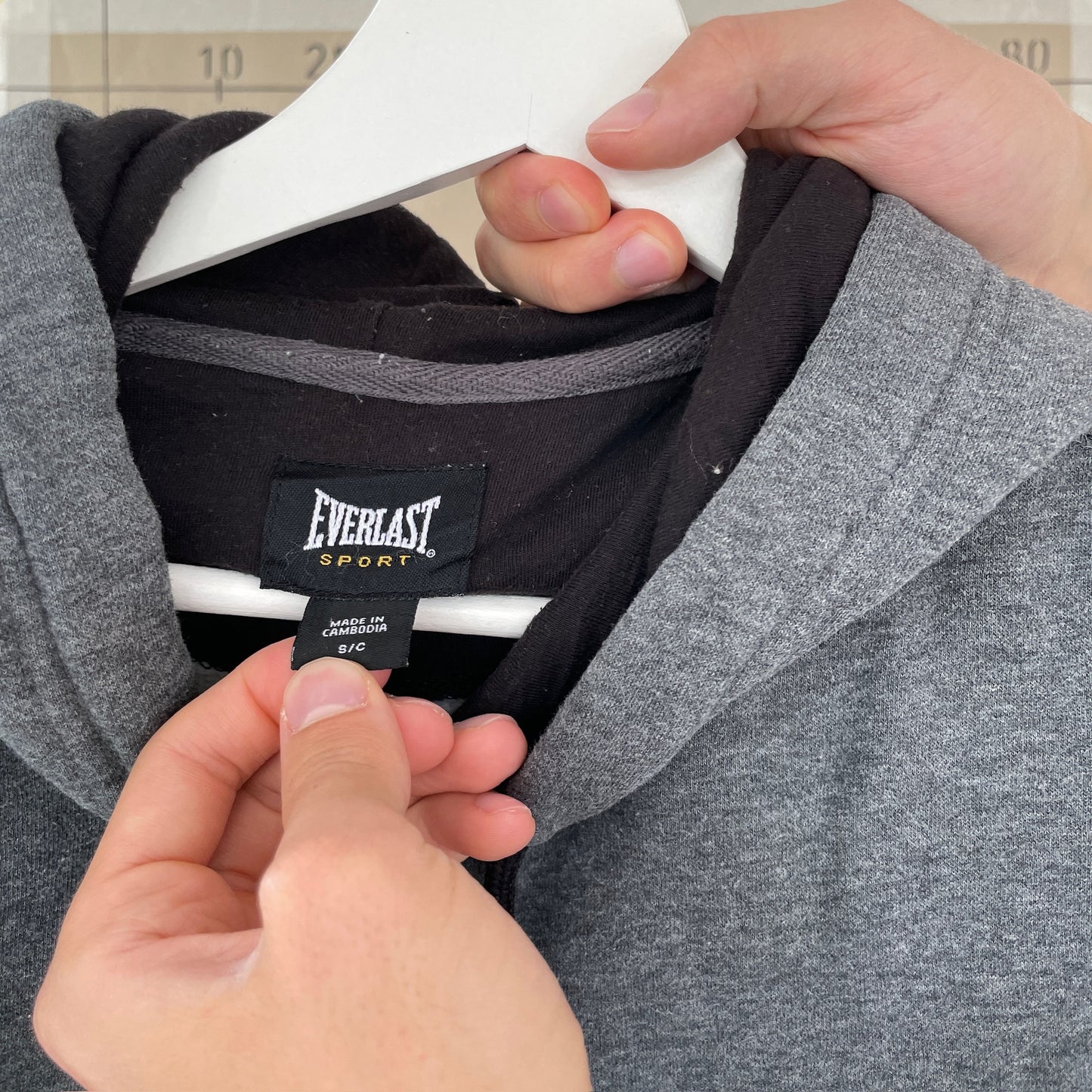 Grå Vintage "Everlast Sport" Hoodie