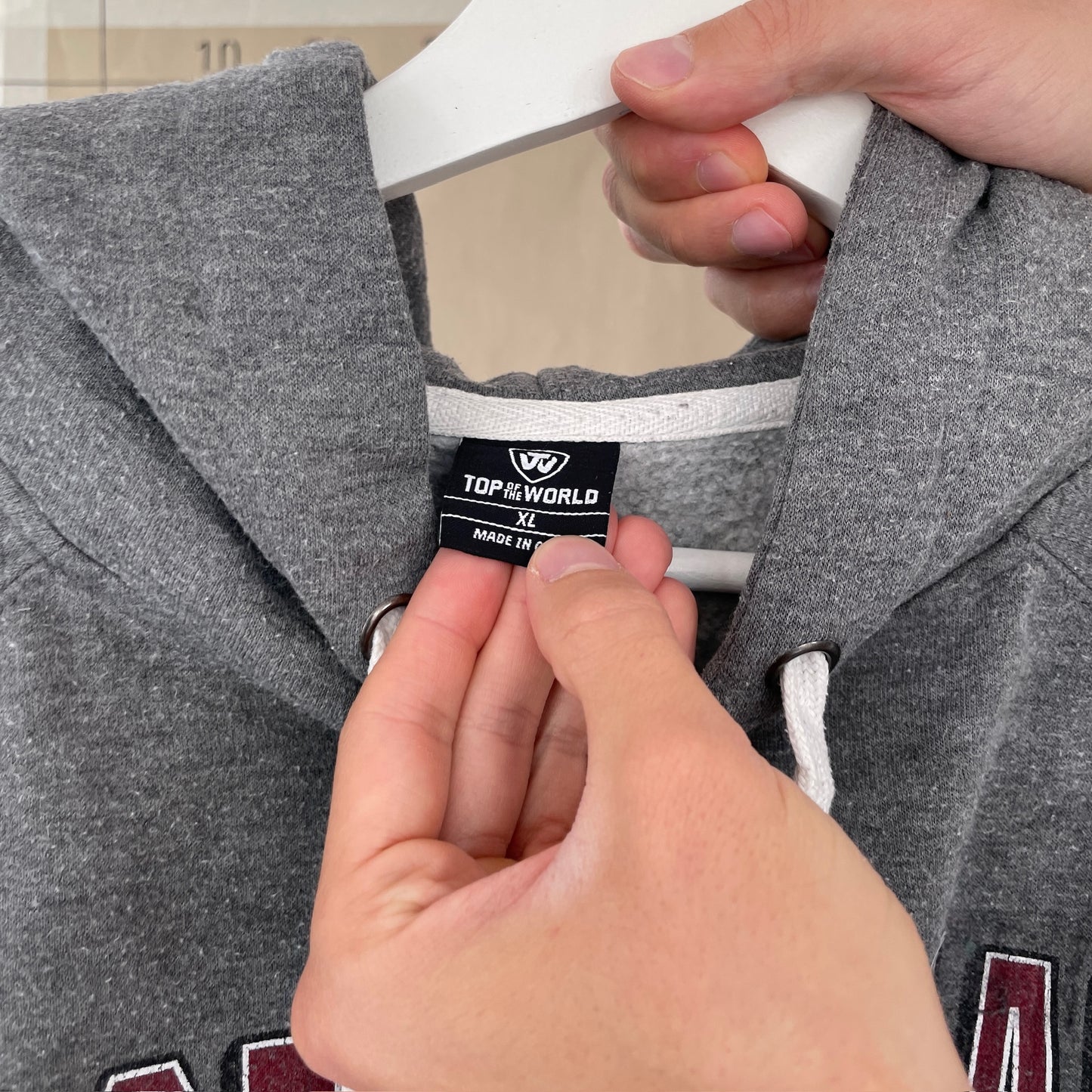 Grå Vintage Hoodie