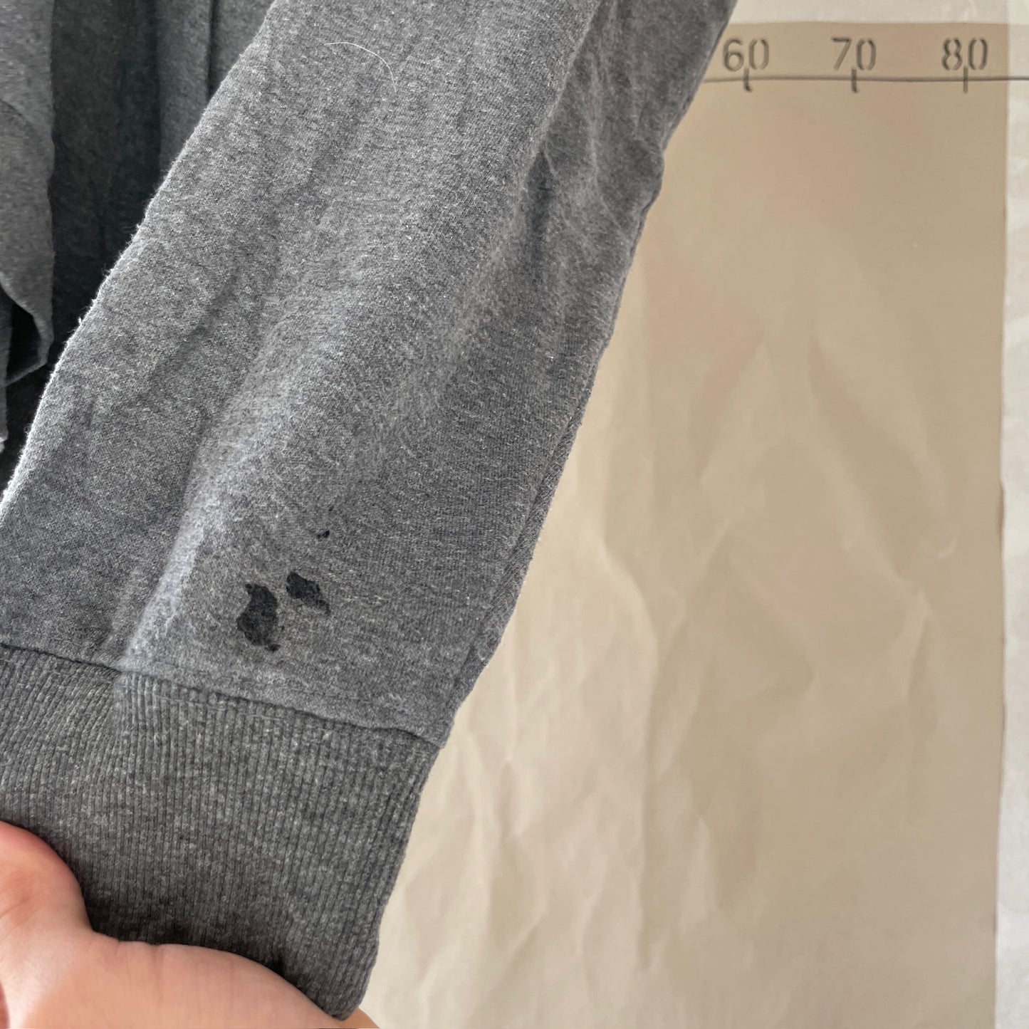 Grå Vintage Hoodie
