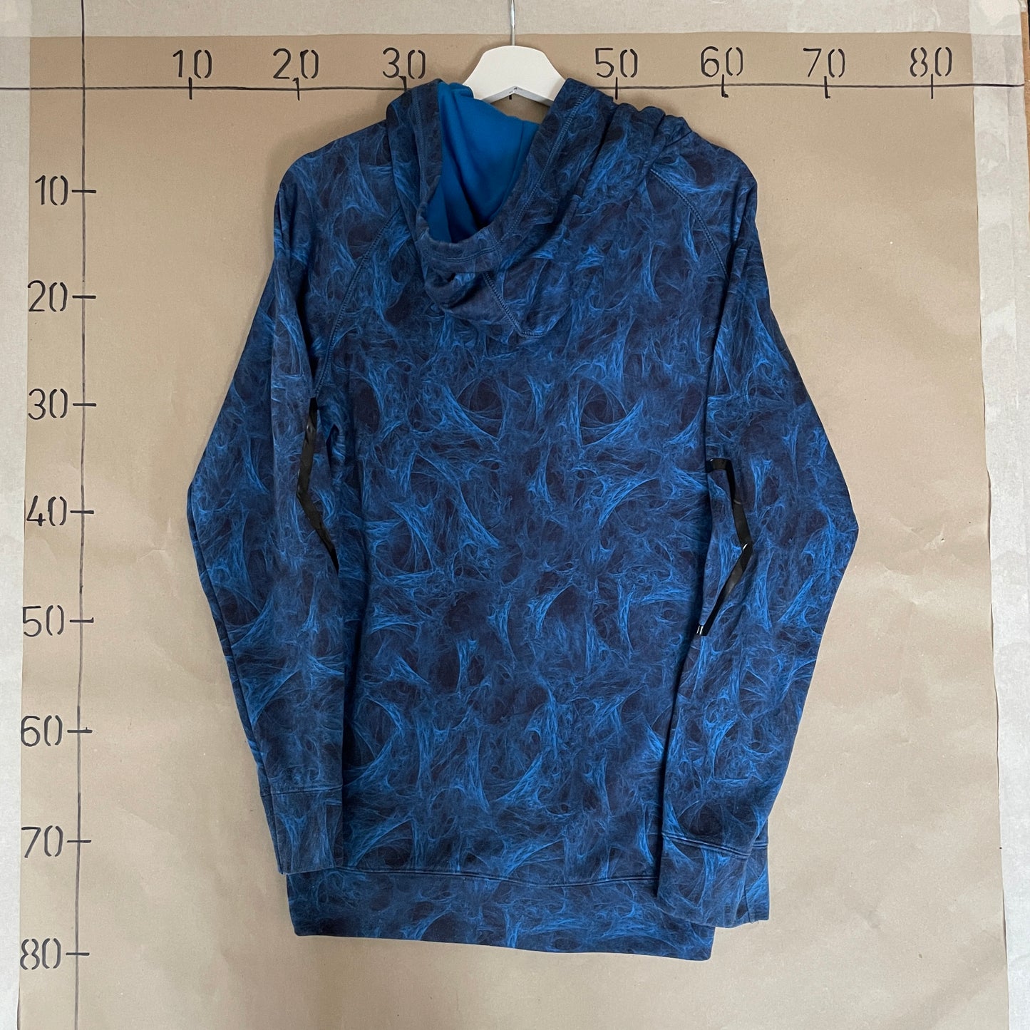Blå Vintage Spyder All Over Print Hoodie