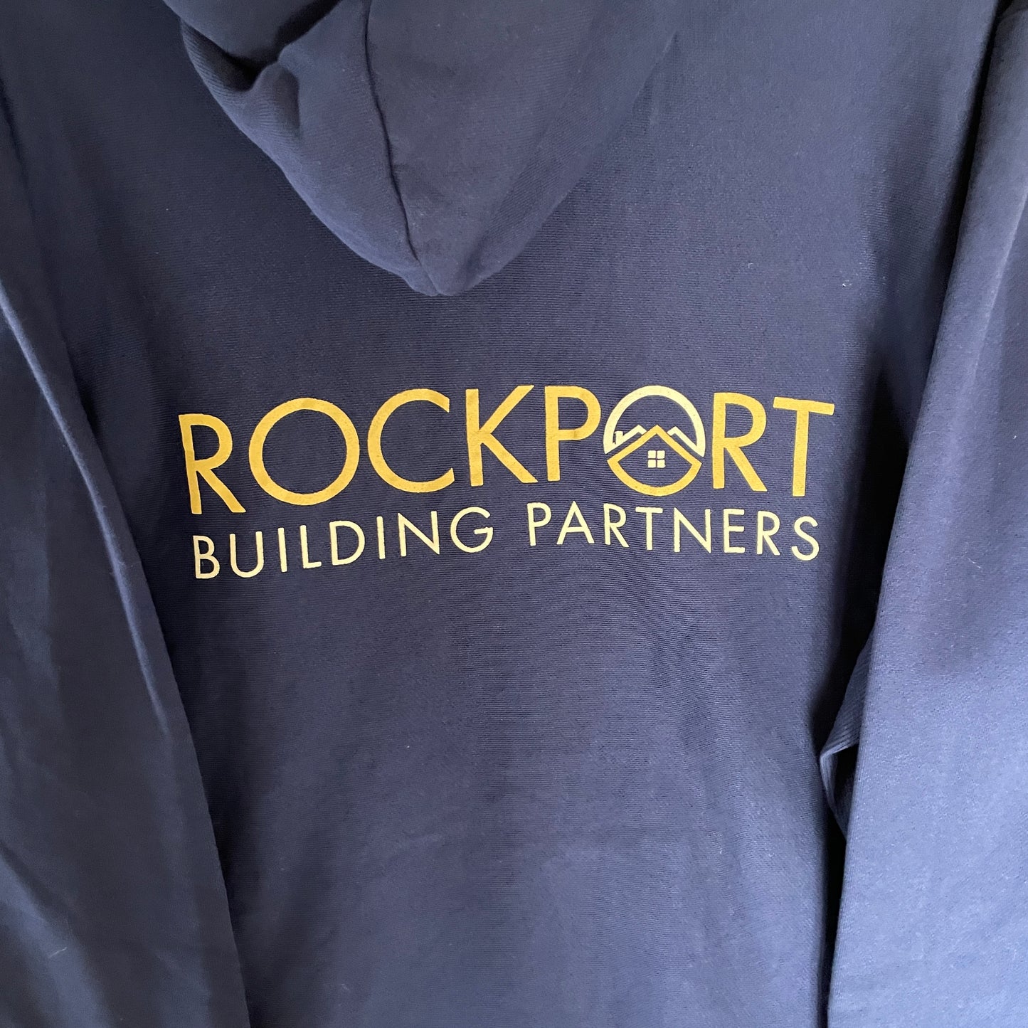 Blå Vintage Rockport Building Partners Hoodie