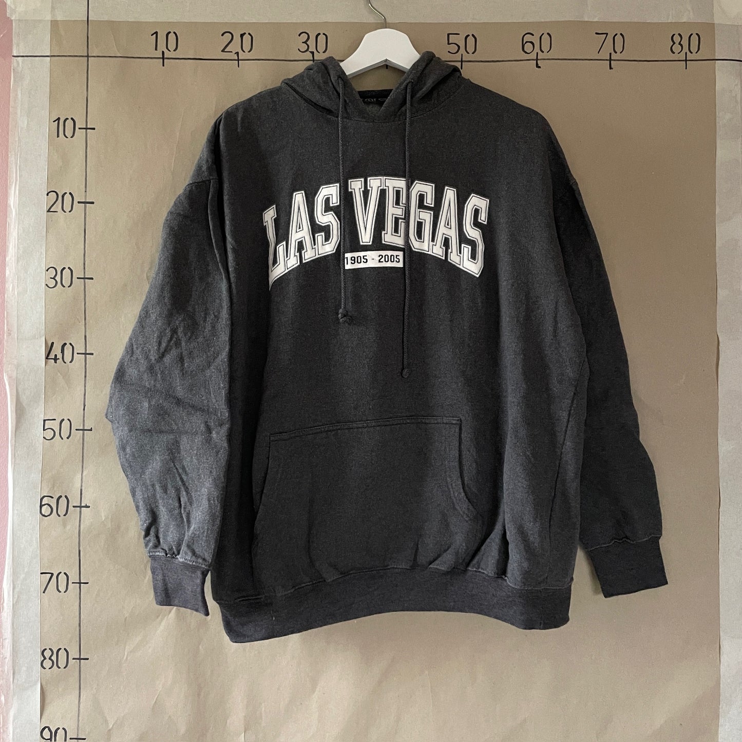 Grå Vintage Las Vegas Hoodie