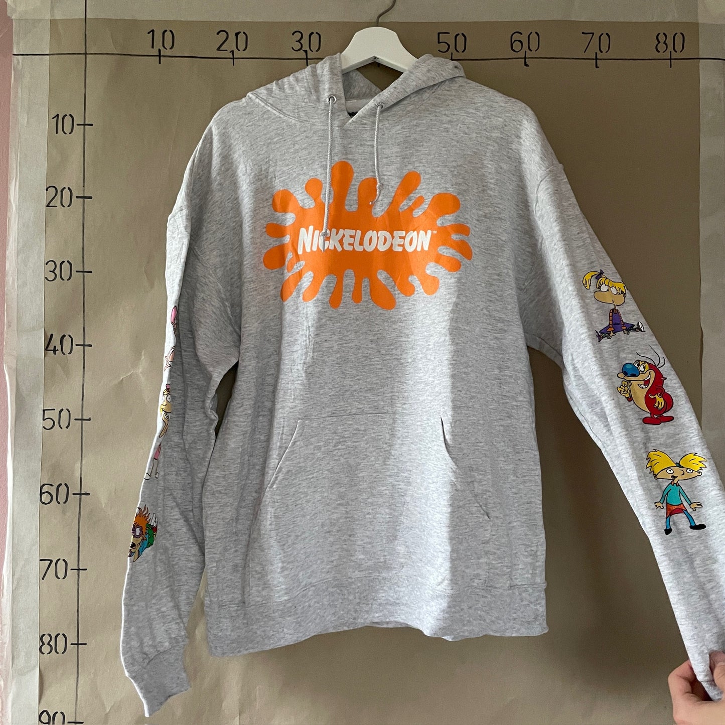 Grå Vintage "Nickelodeon" Hoodie