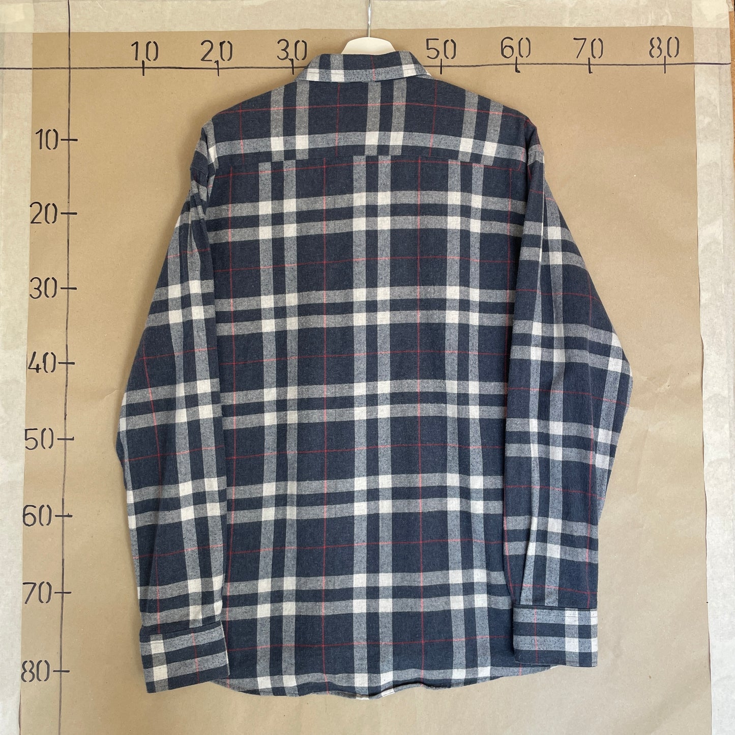 Blåternet Vintage Citta Di Milano Skjorte
