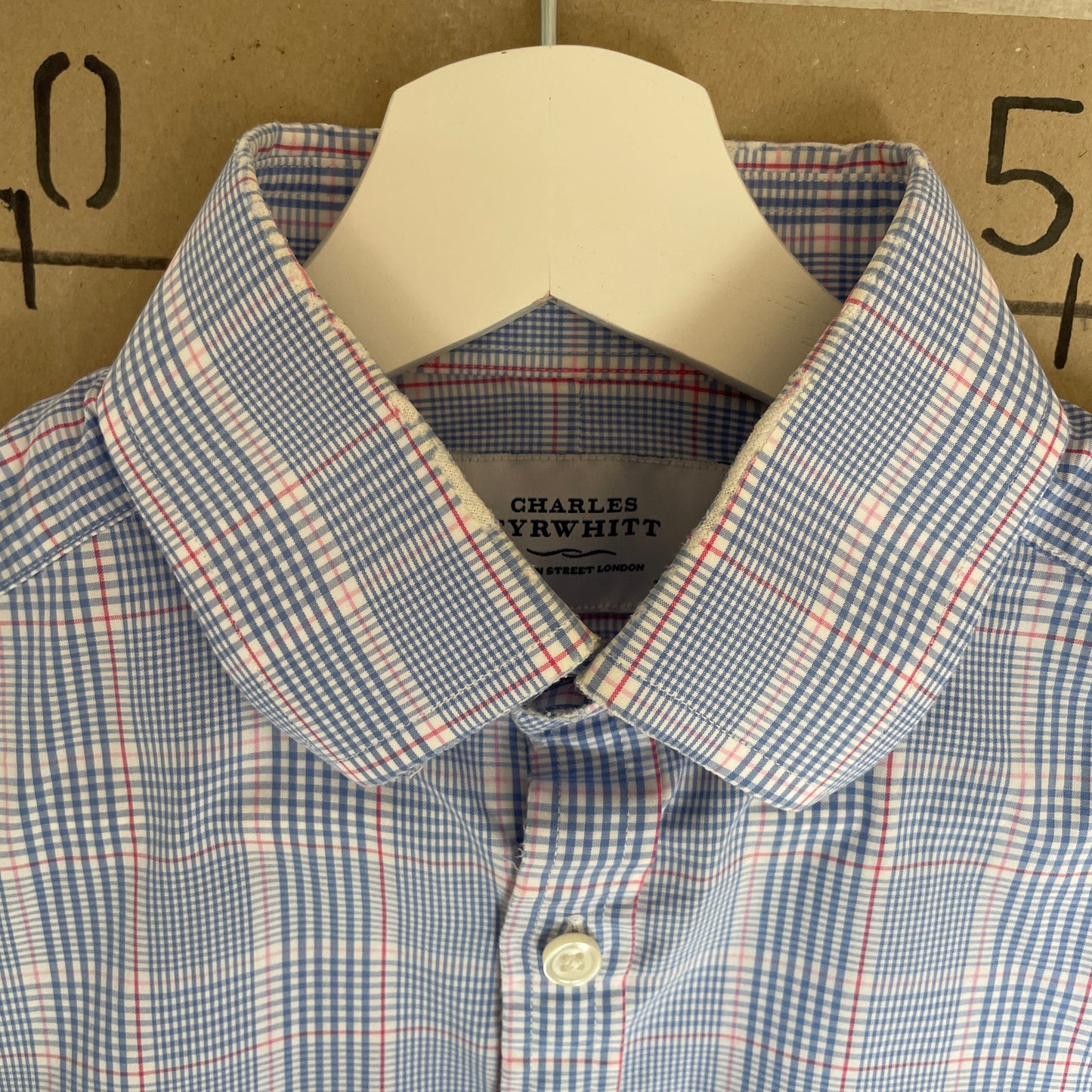 Blåternet Klassisk Charles Tyrwhitte Skjorte