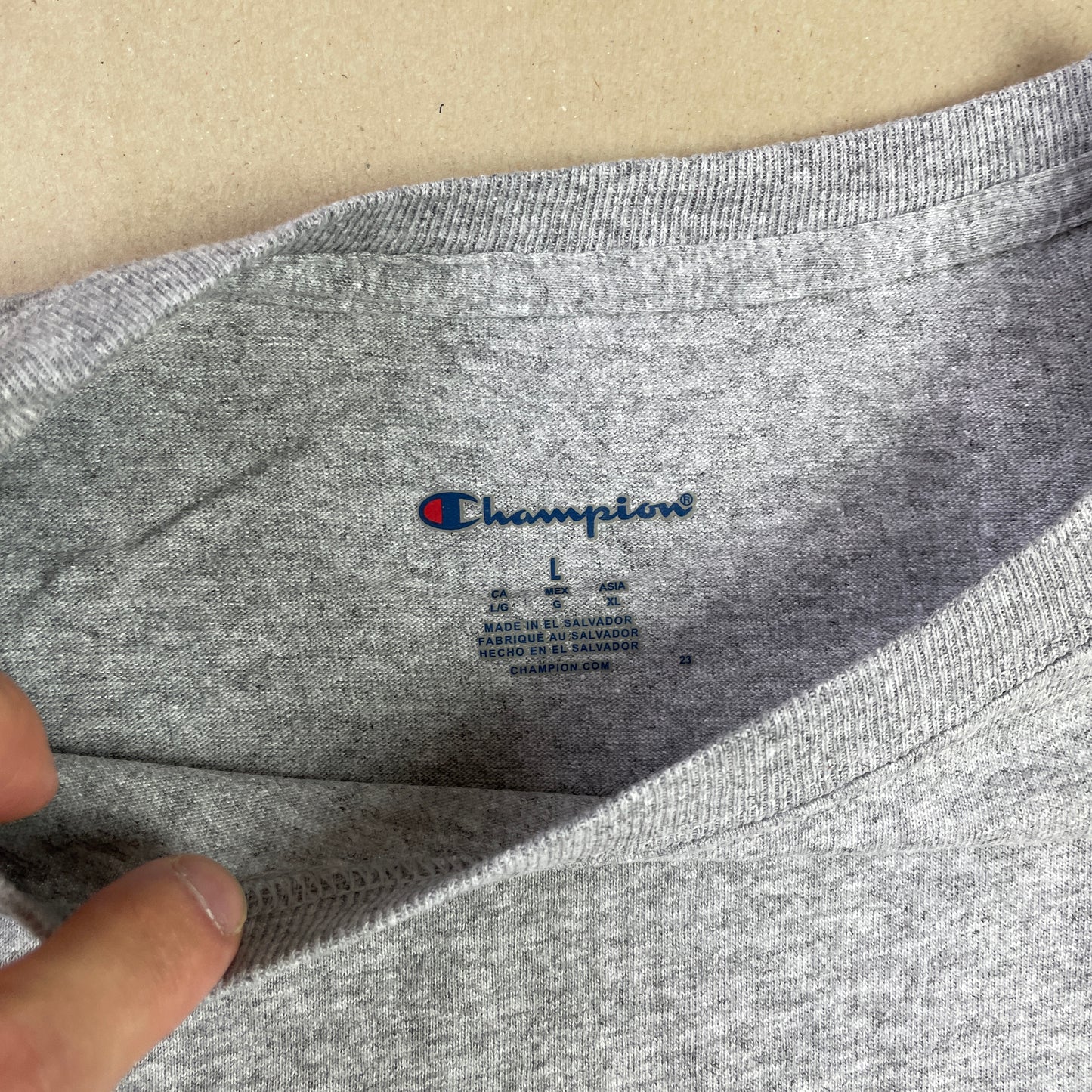 Grå Vintage Champion Rice T-Shirt