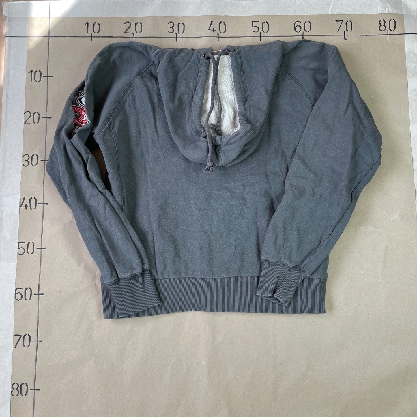 Grå Vintage Wisconsin Badgers Hoodie