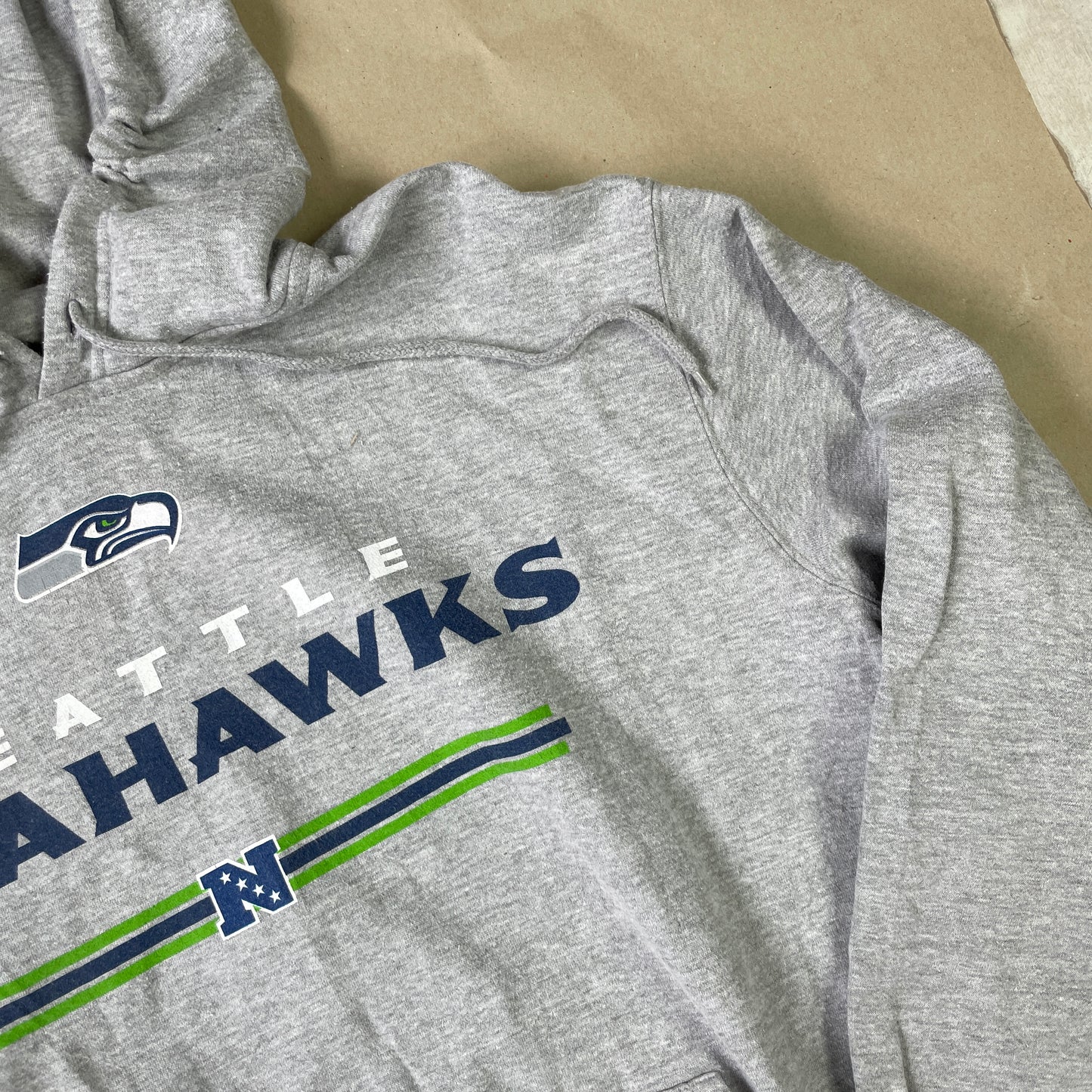 Grå Vintage NFL Seattle Seahawks Hoodie