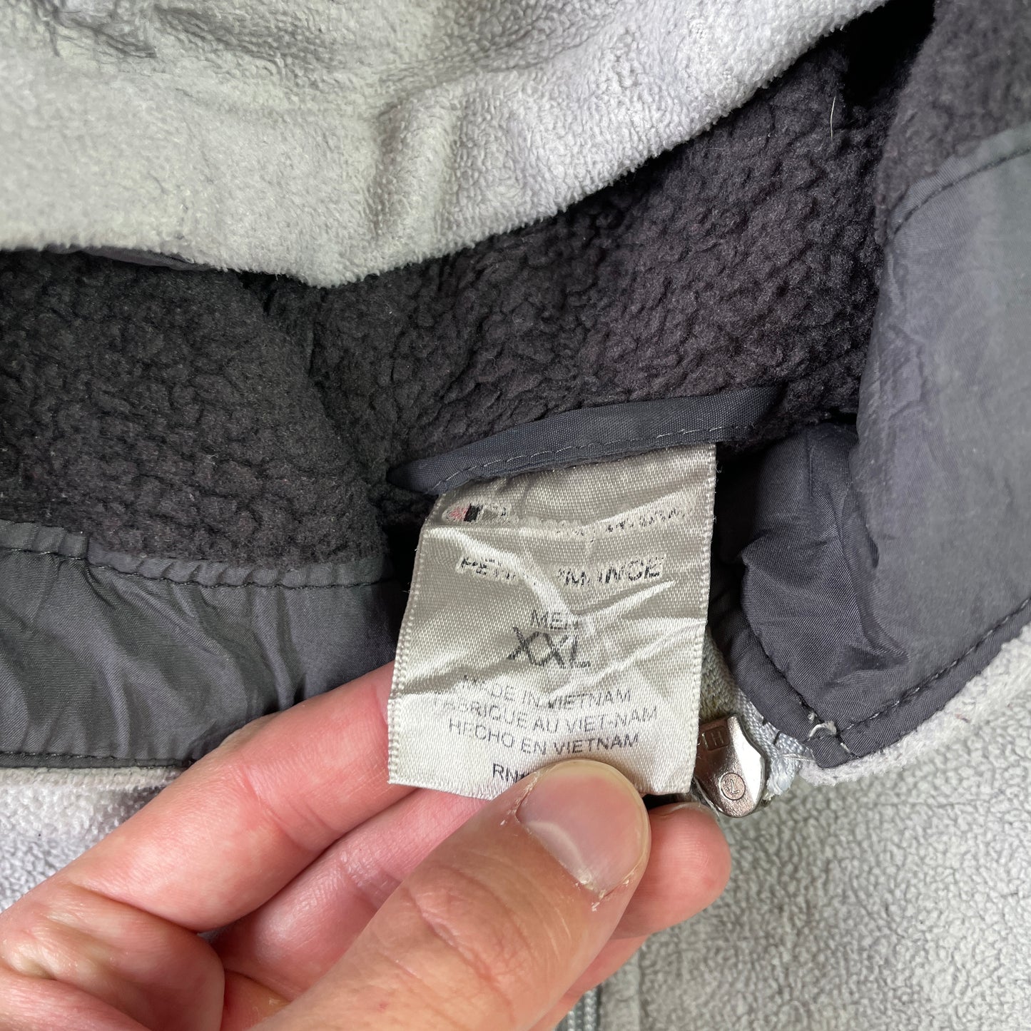 Grå Vintage Champion Fleece Hoodie