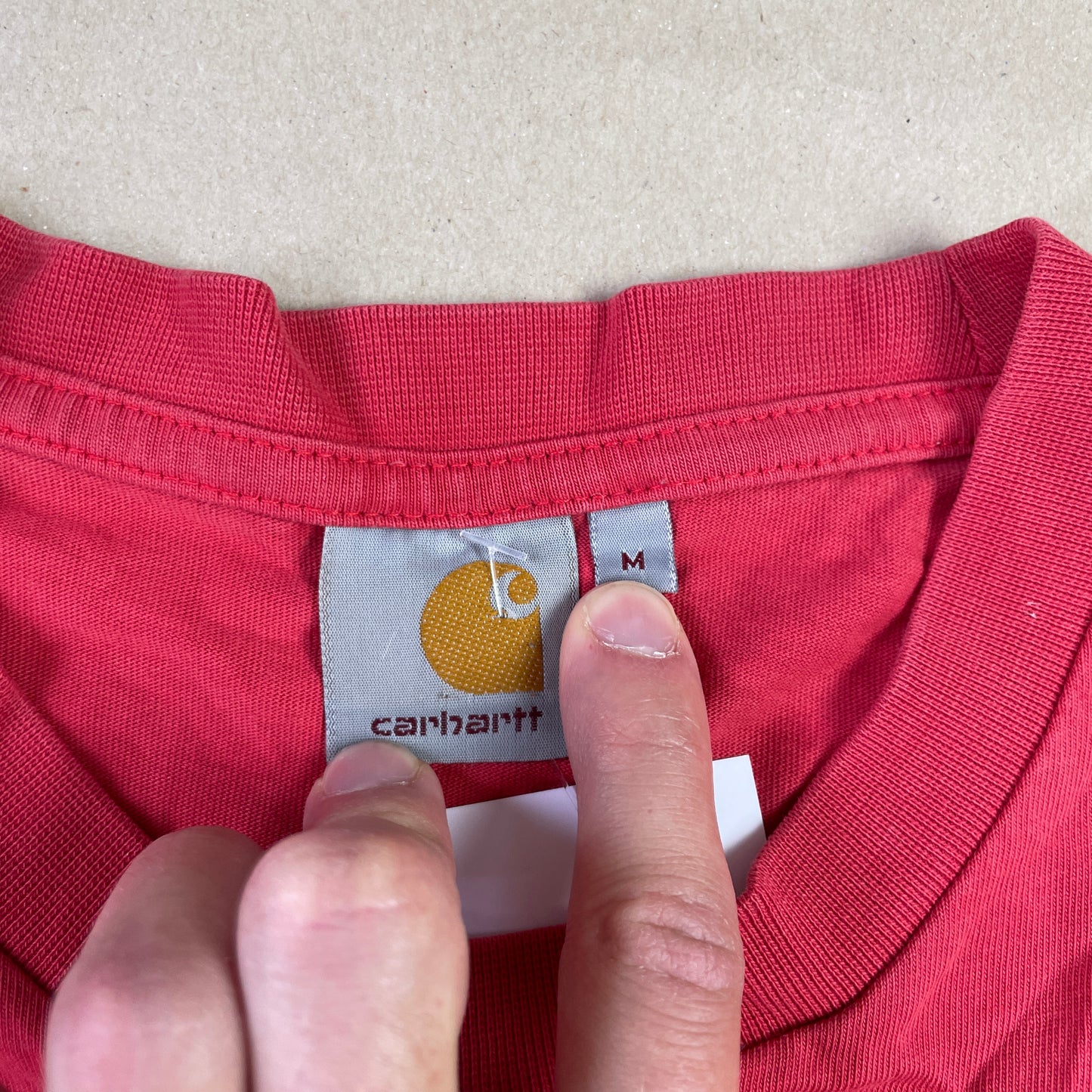 Rød Carhartt Spellout T-Shirt