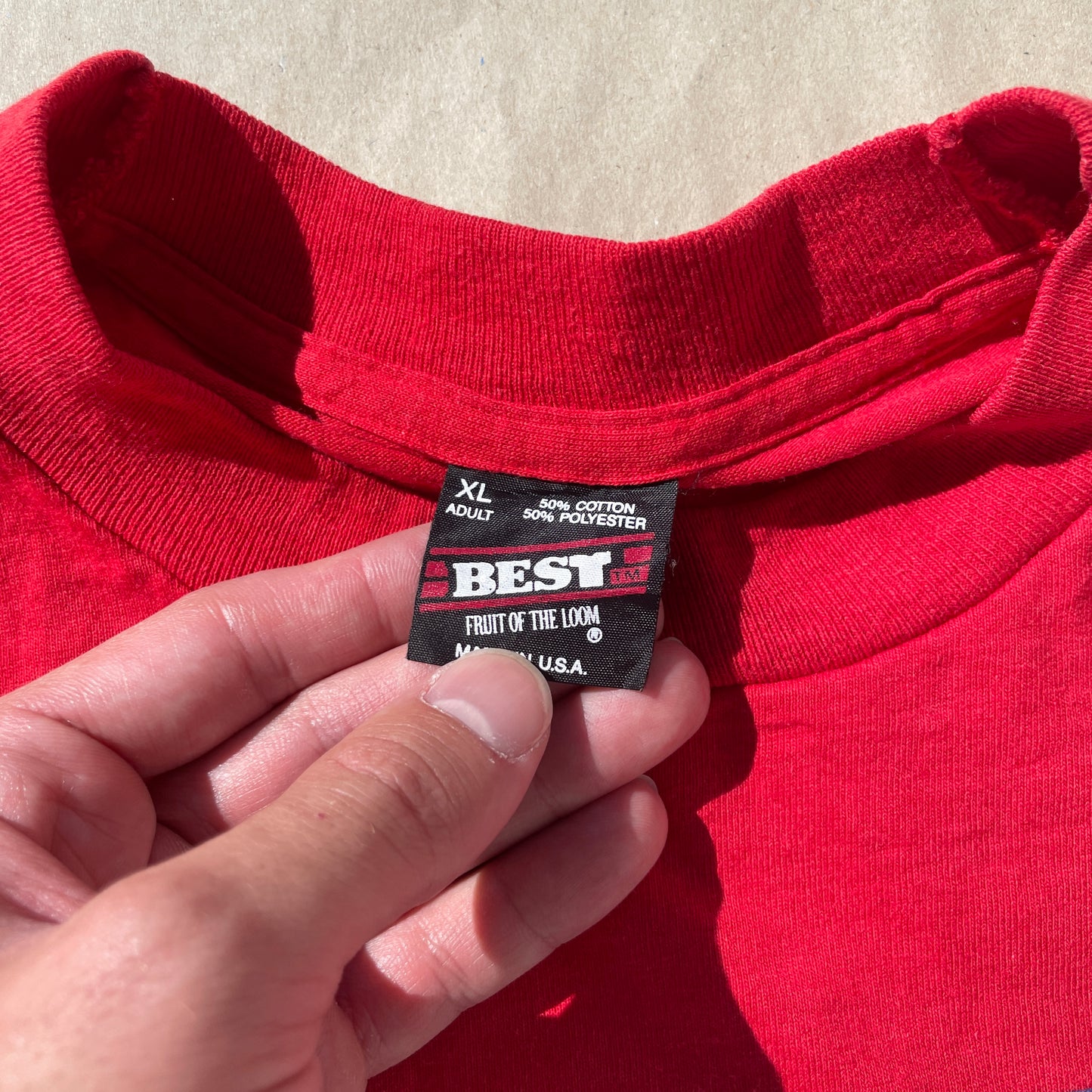 Rød Vintage Softball T-Shirt
