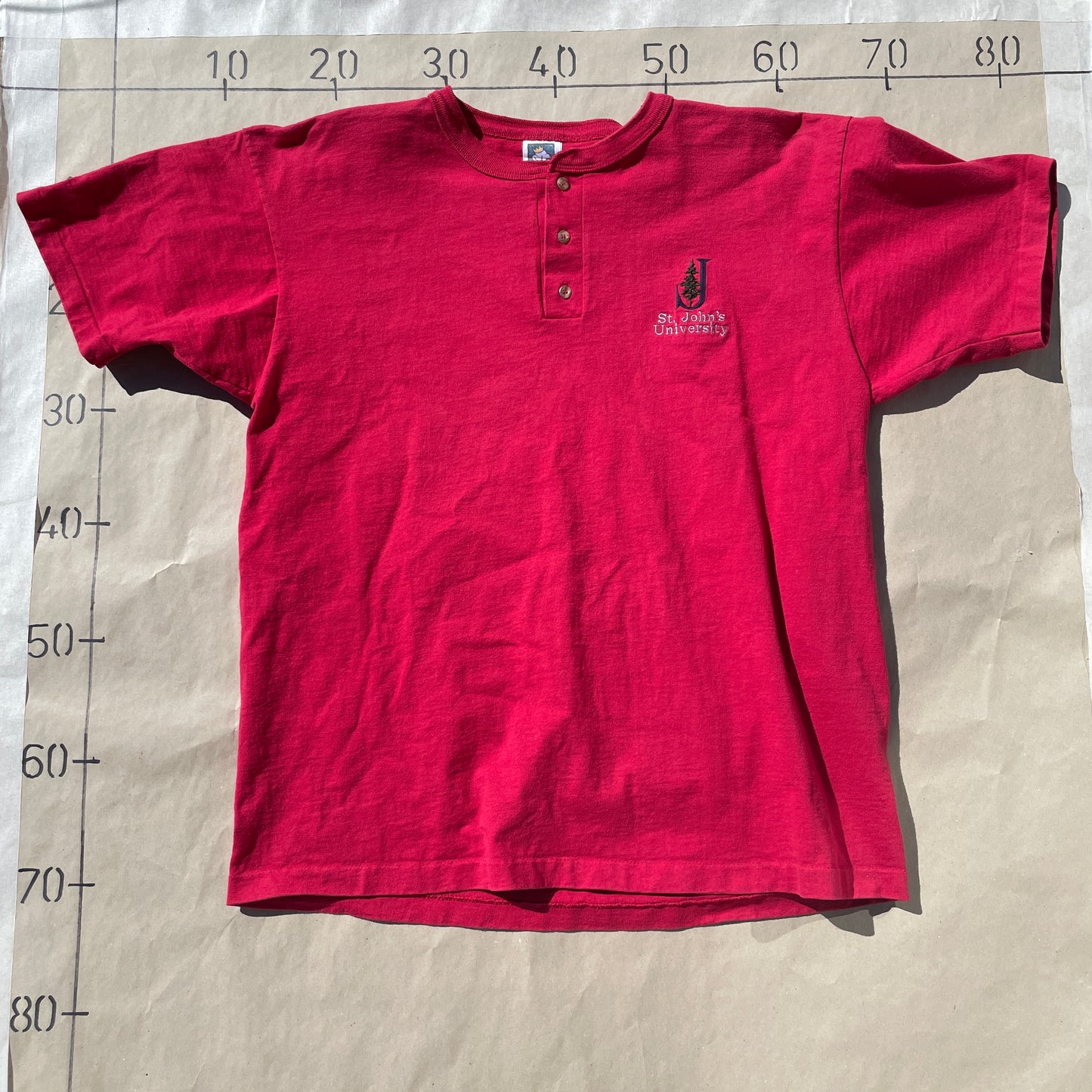 Rød Vintage Poloskjorte