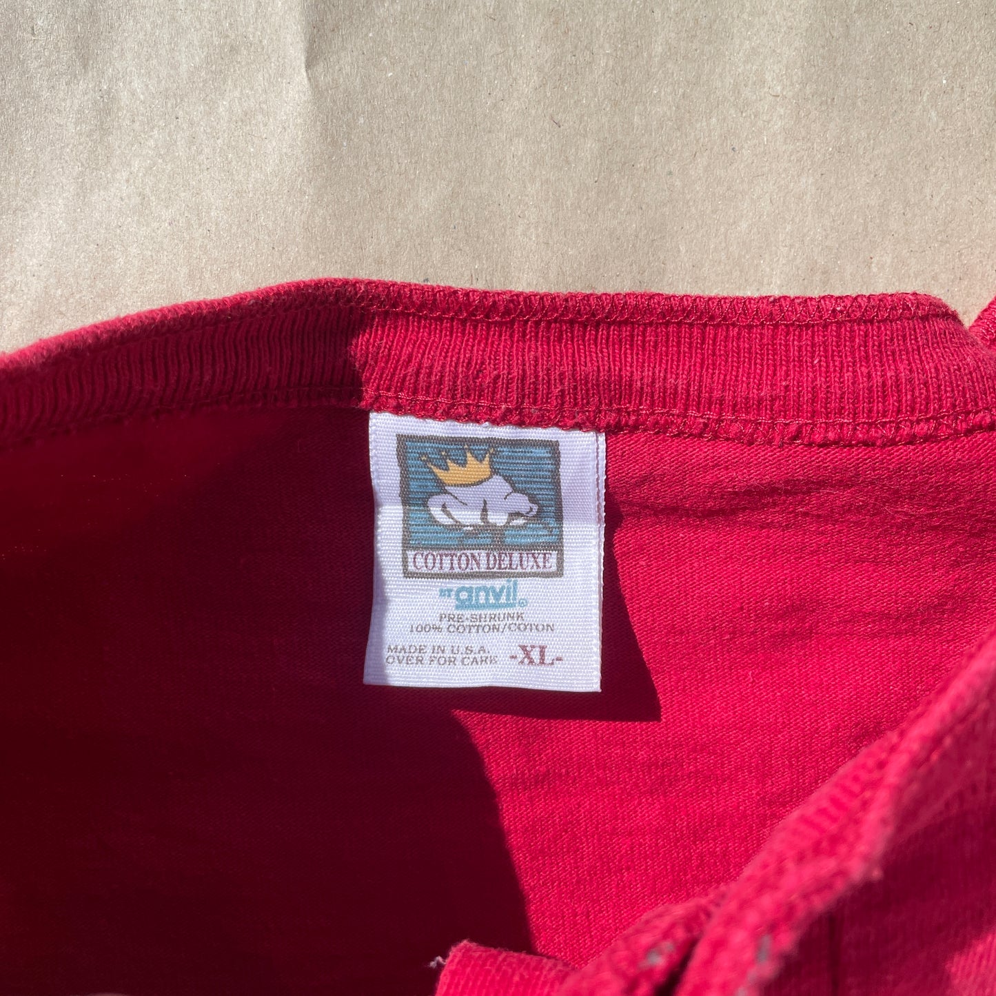 Rød Vintage Poloskjorte
