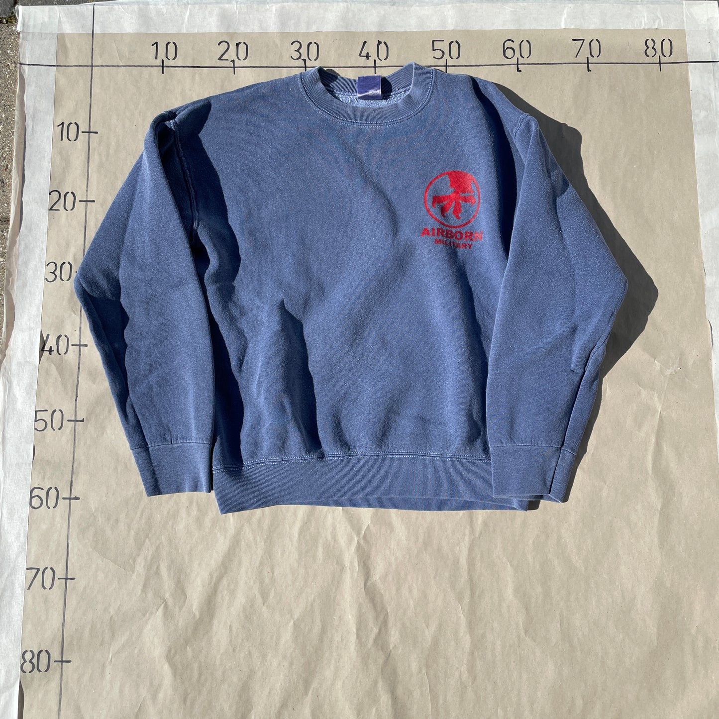 Mørkeblå Vintage Airborn Military Sweatshirt