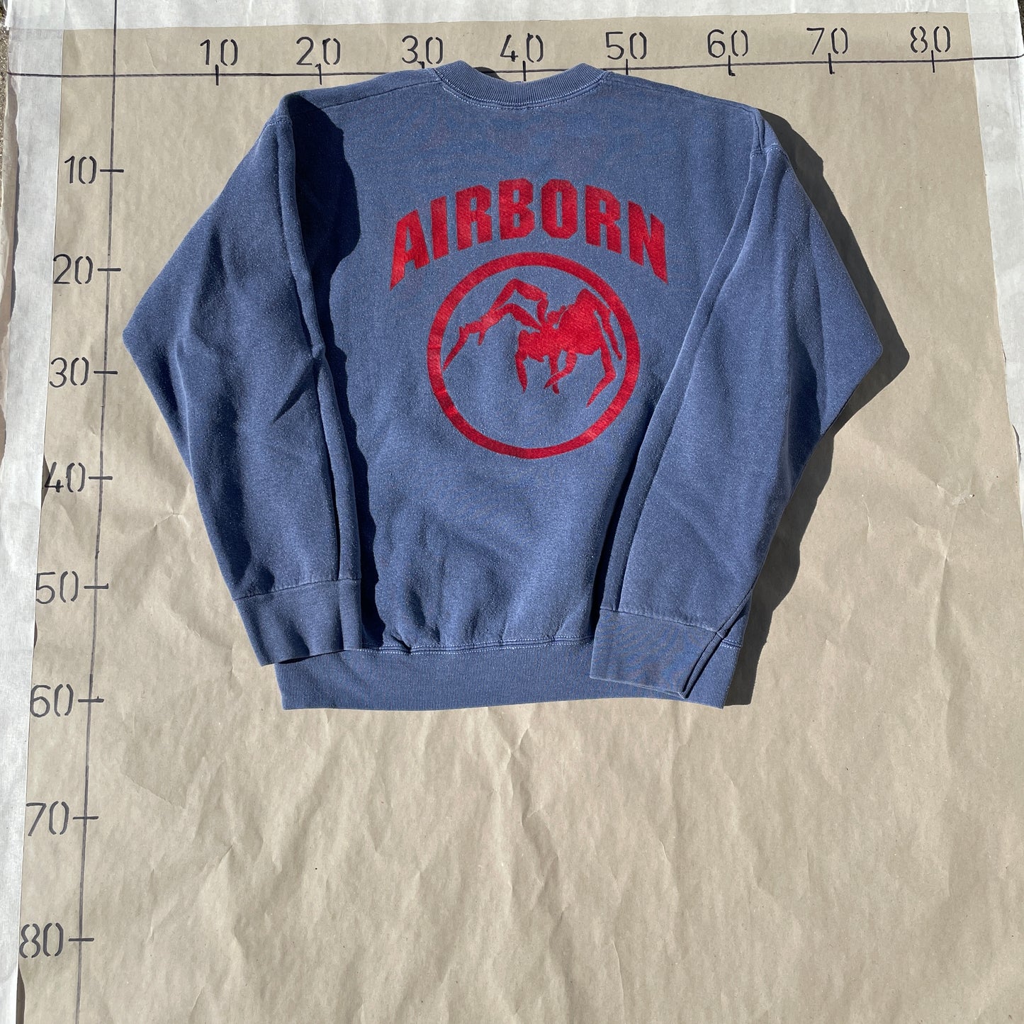 Mørkeblå Vintage Airborn Military Sweatshirt