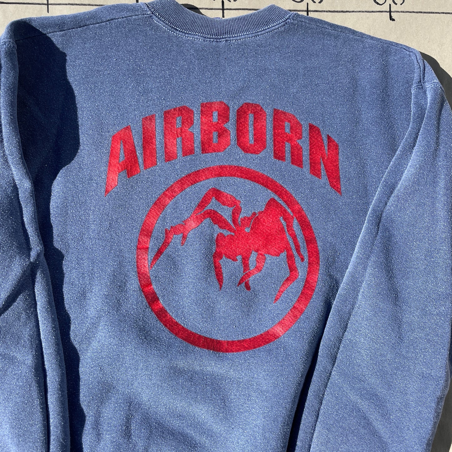 Mørkeblå Vintage Airborn Military Sweatshirt
