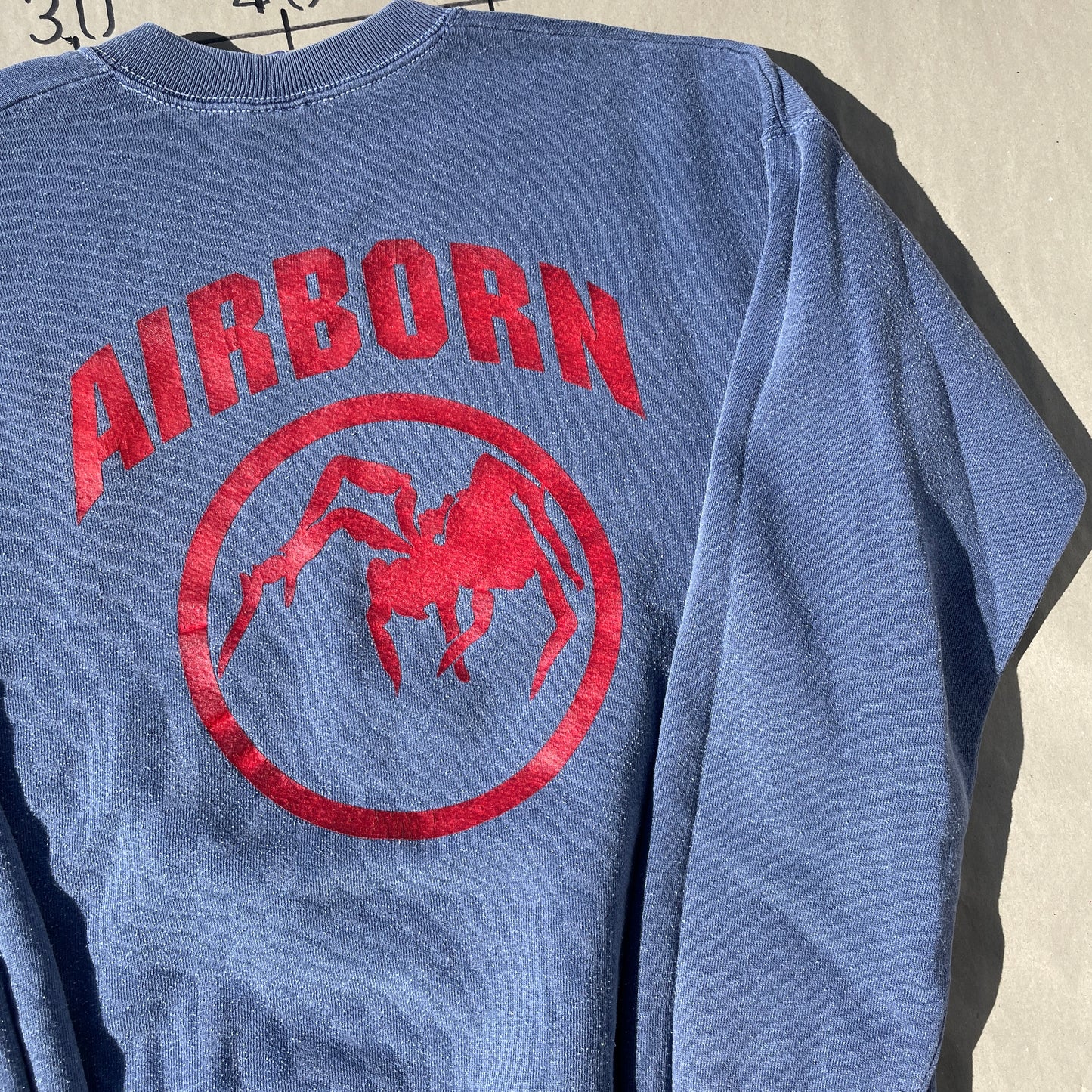 Mørkeblå Vintage Airborn Military Sweatshirt