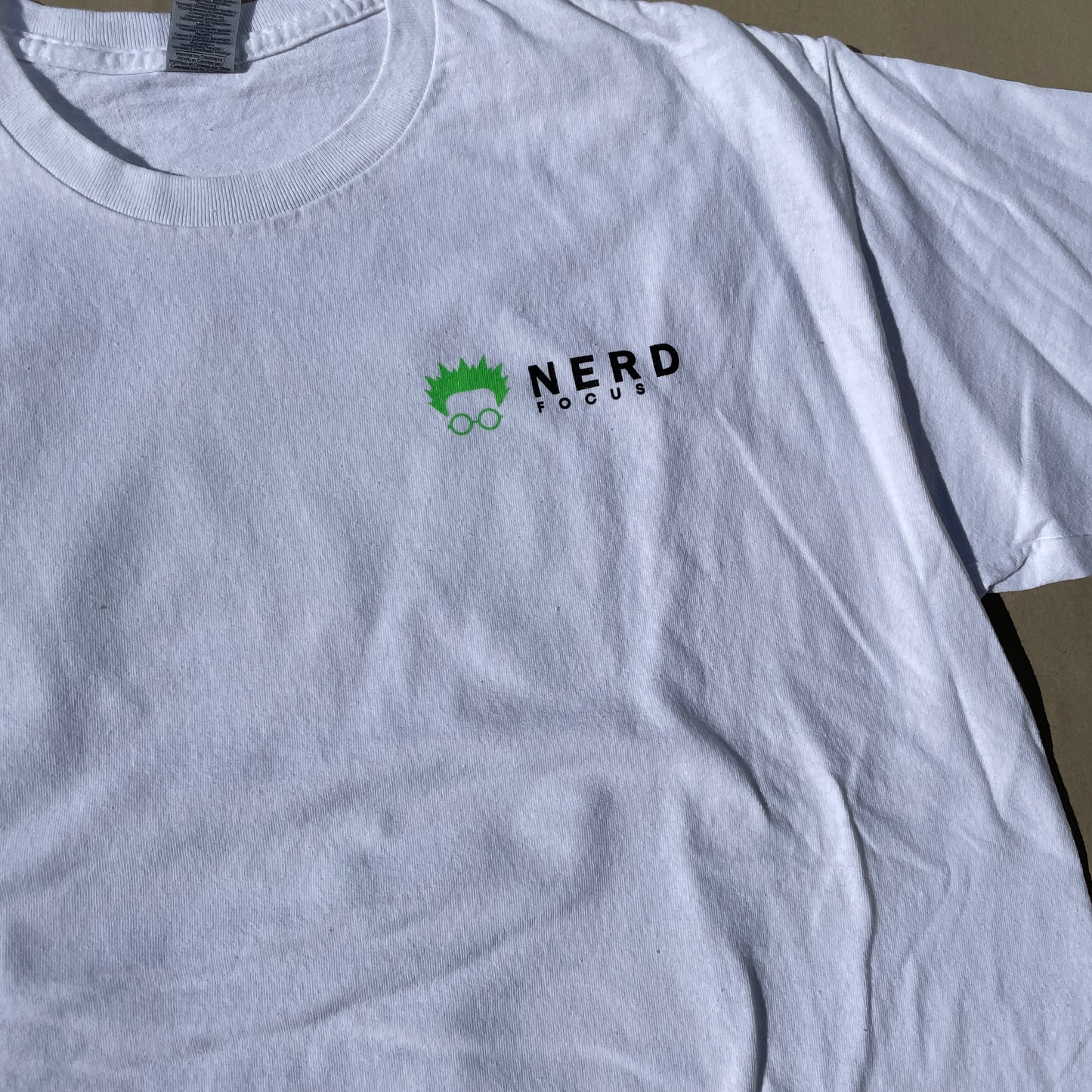 Hvid Vintage Nerd Focus T-Shirt