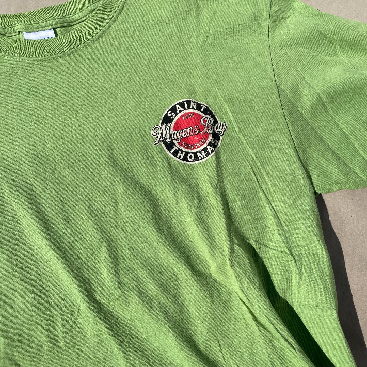 Grøn Vintage Grafisk T-Shirt