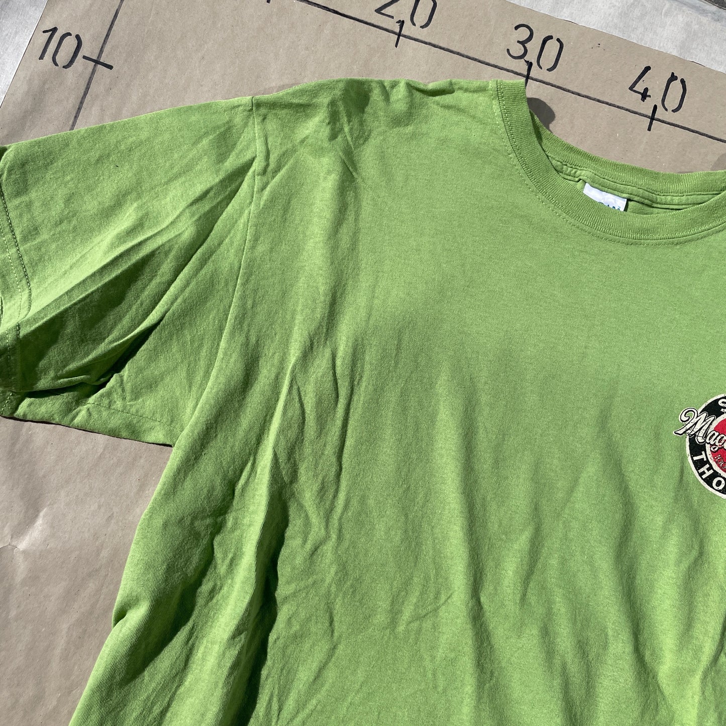 Grøn Vintage Grafisk T-Shirt