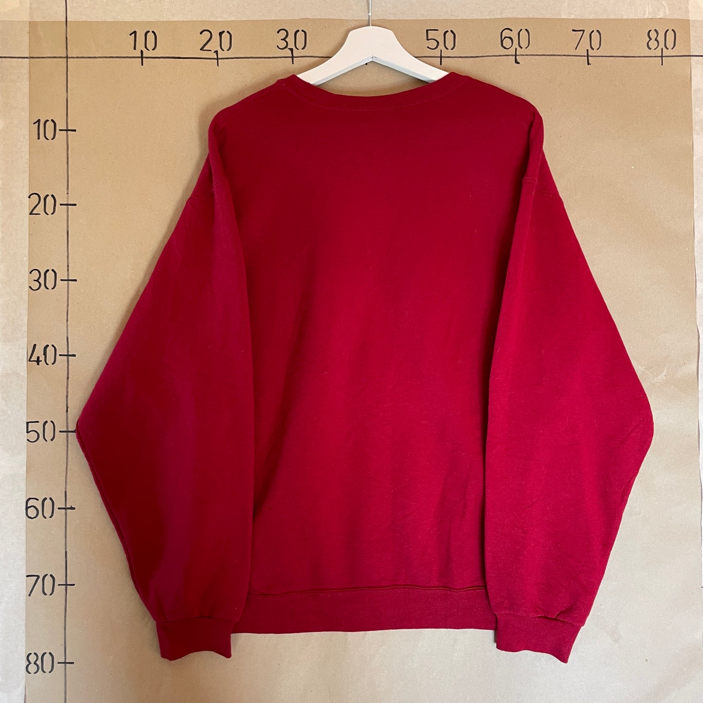 Rød Vintage Broderet Mount Rushmore Sweatshirt