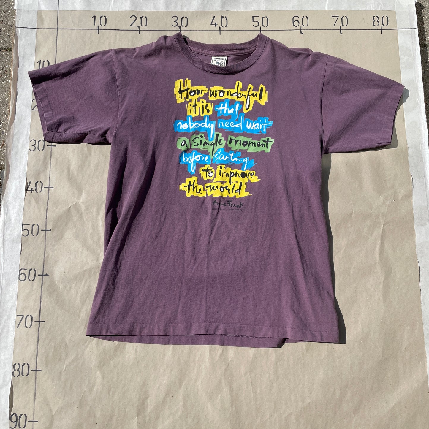 Lilla Vintage Anne Frank T-Shirt