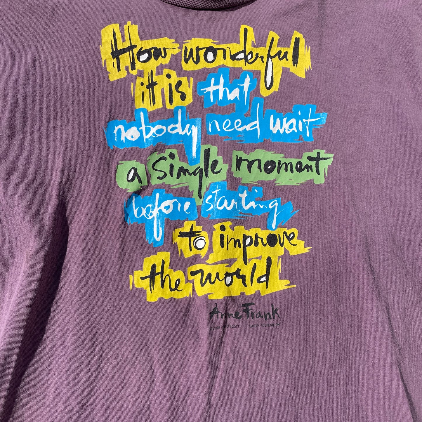 Lilla Vintage Anne Frank T-Shirt