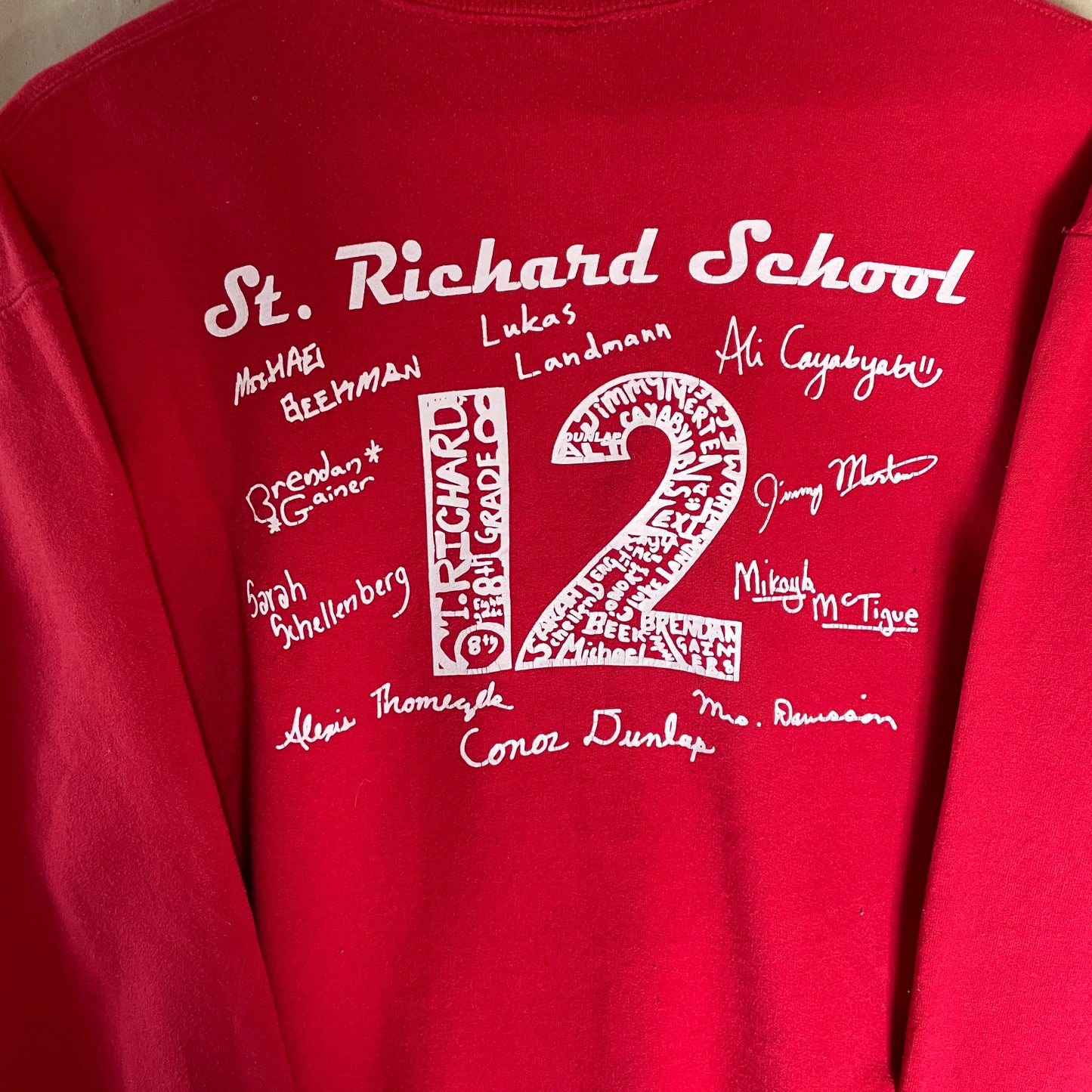 Rød Vintage St. Richard School Sweatshirt