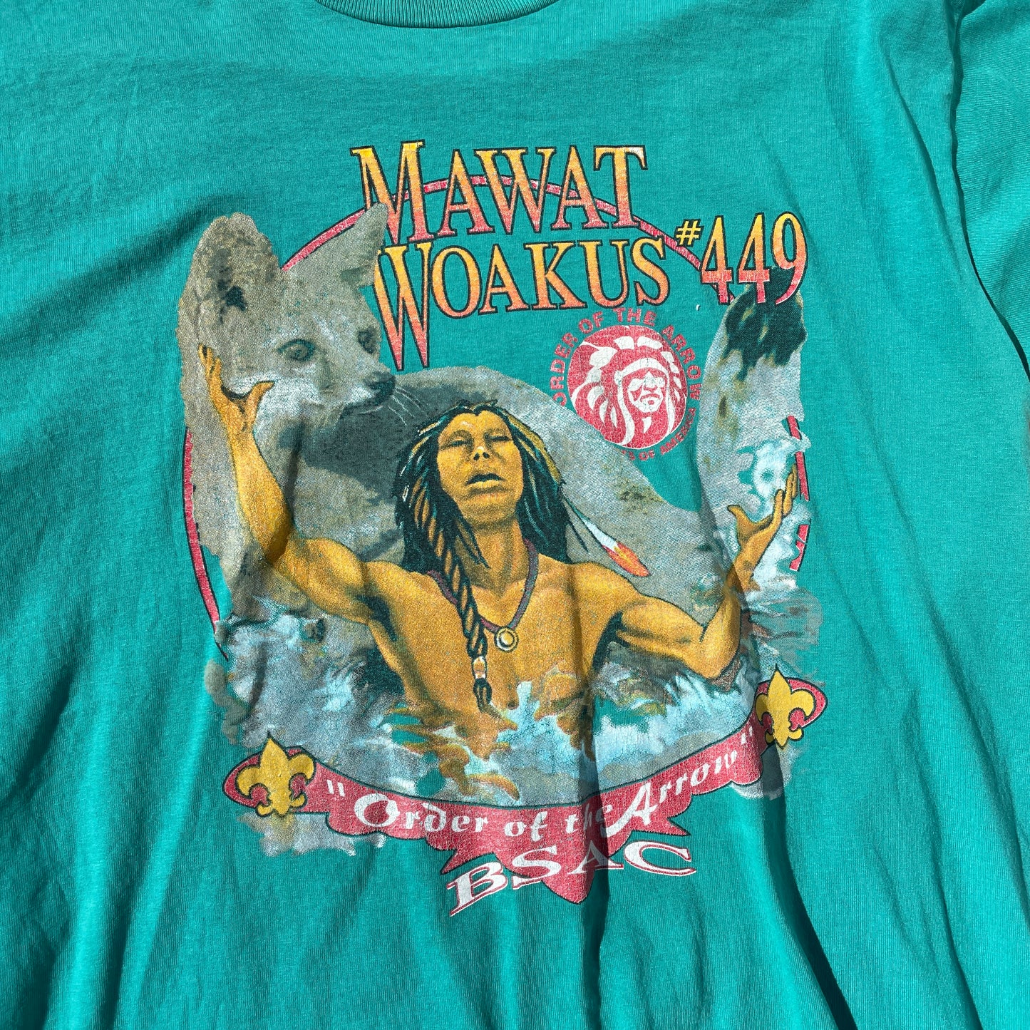 Turkis Grøn Vintage 90’er T-Shirt