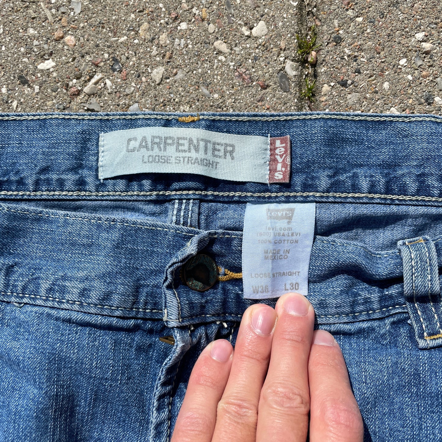 Mørkeblå Vintage Levi’s Carpenter Jeans