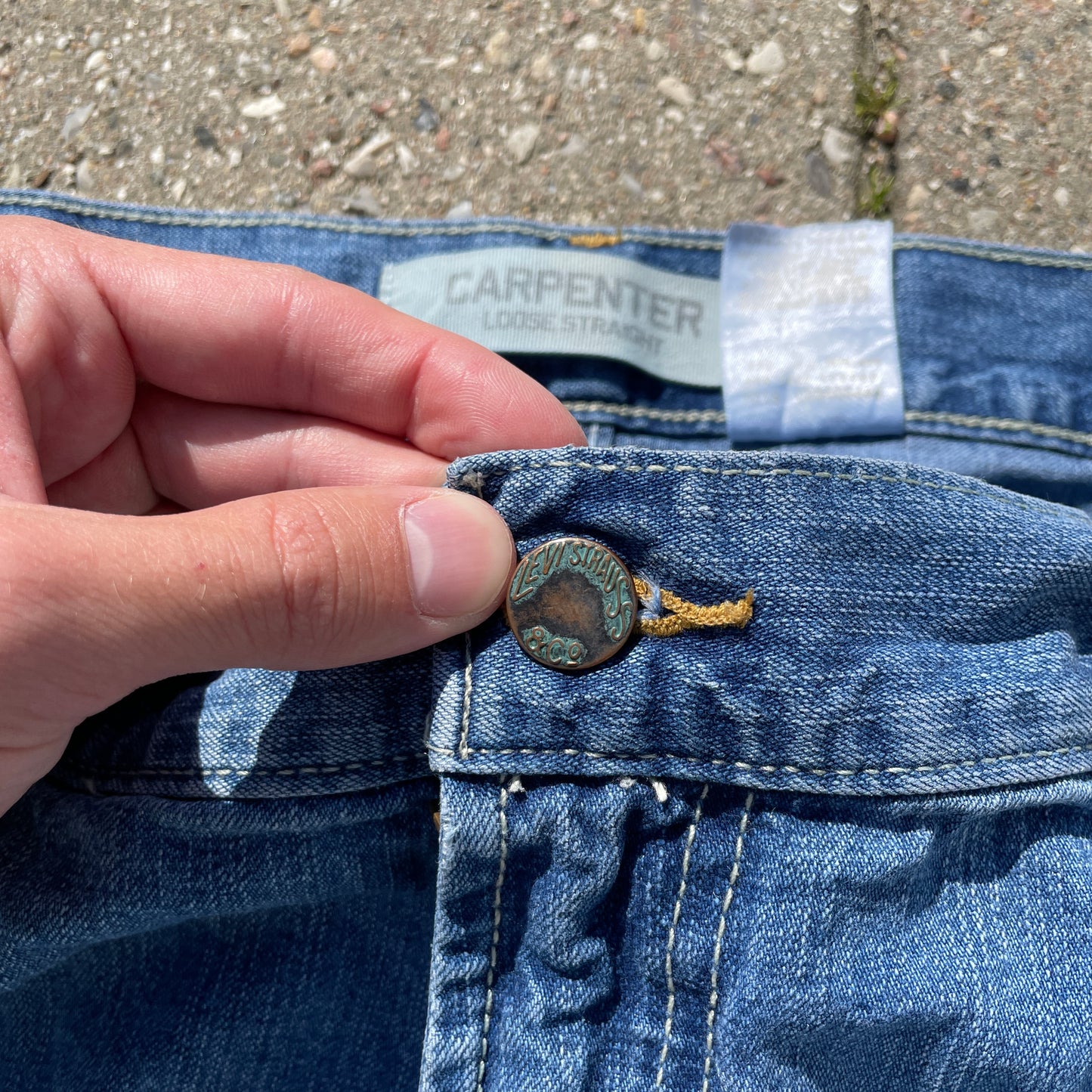 Mørkeblå Vintage Levi’s Carpenter Jeans