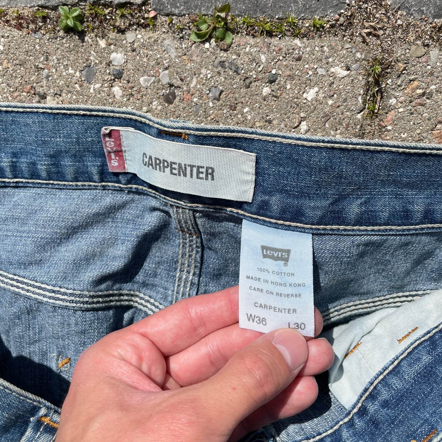 Mørkeblå Vintage Levi’s Carpenter Jeans