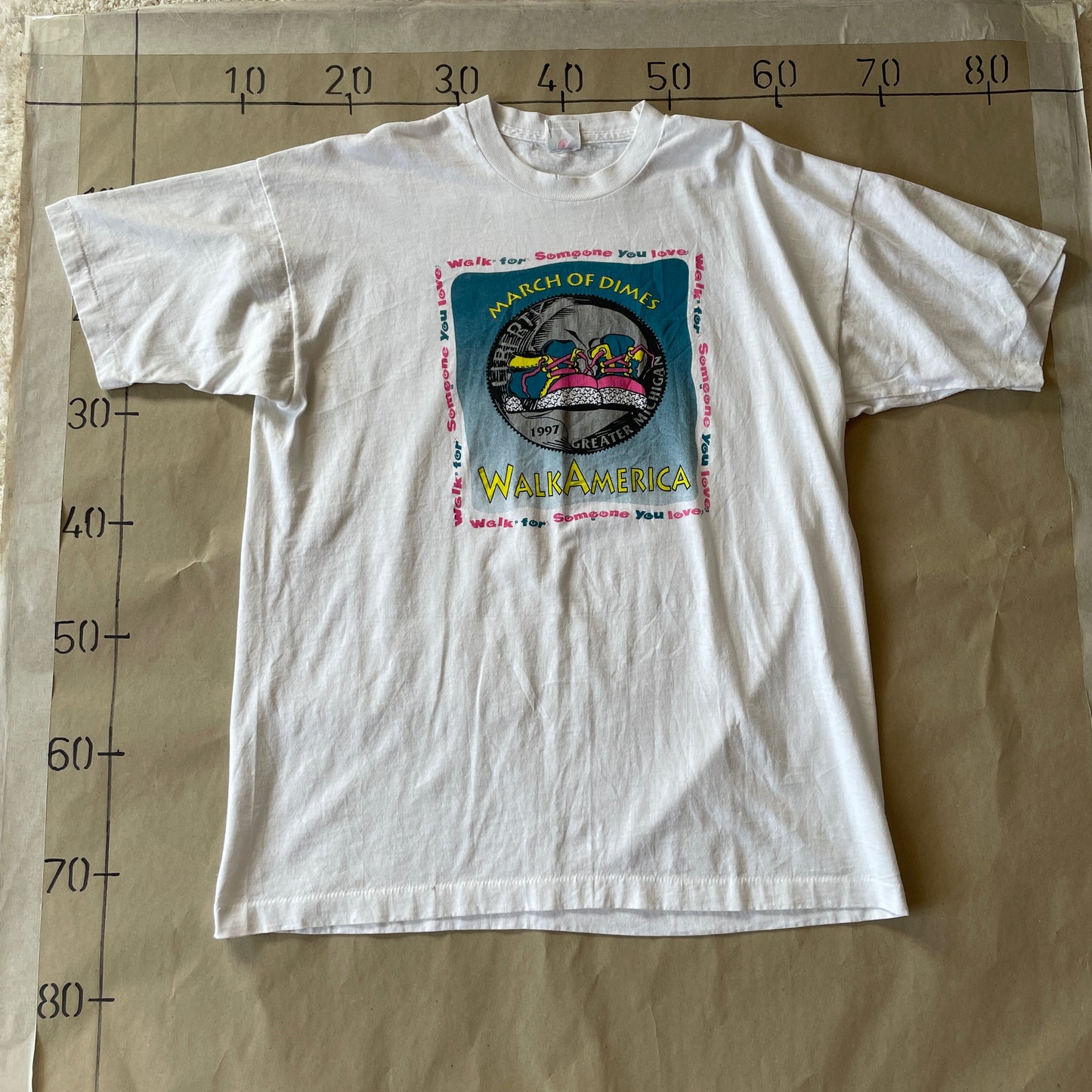 Hvid Vintage Walk America T-Shirt