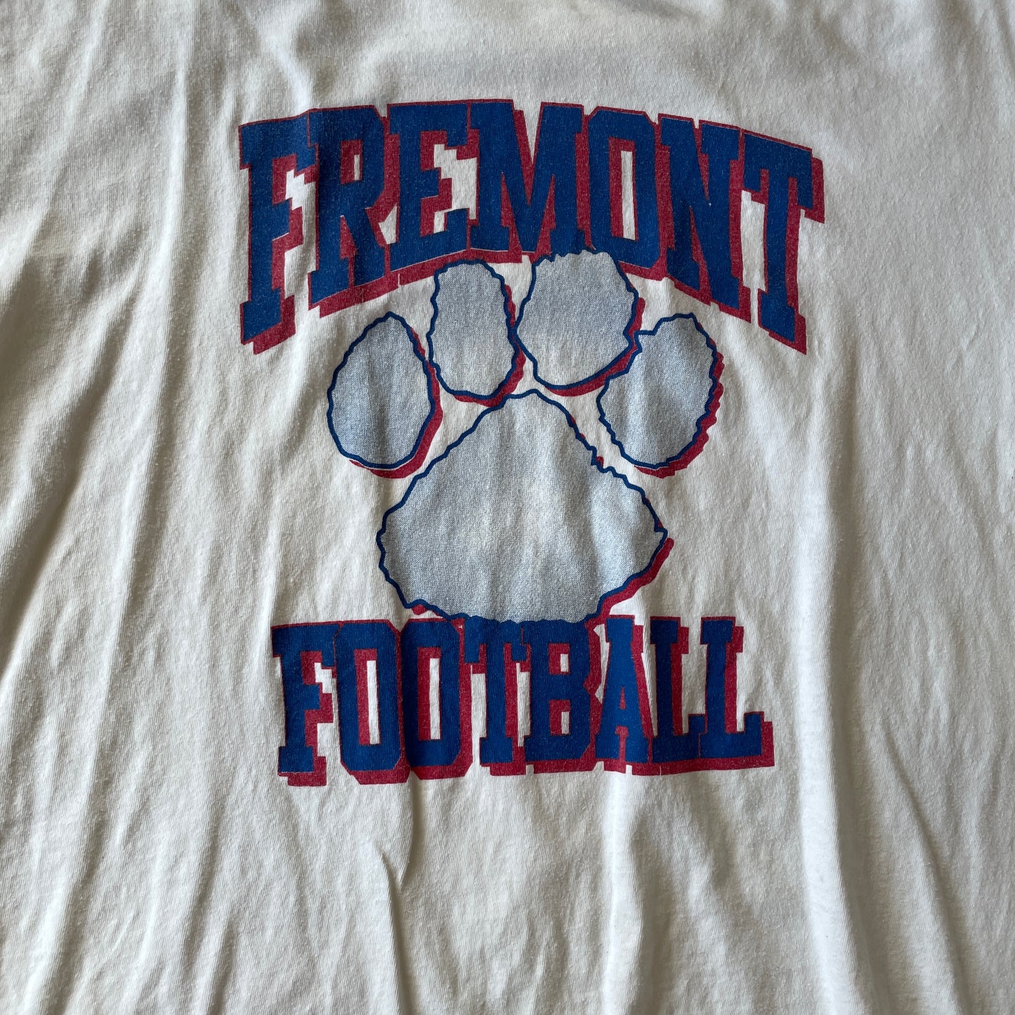 Hvid Vintage Fremont Football T-Shirt