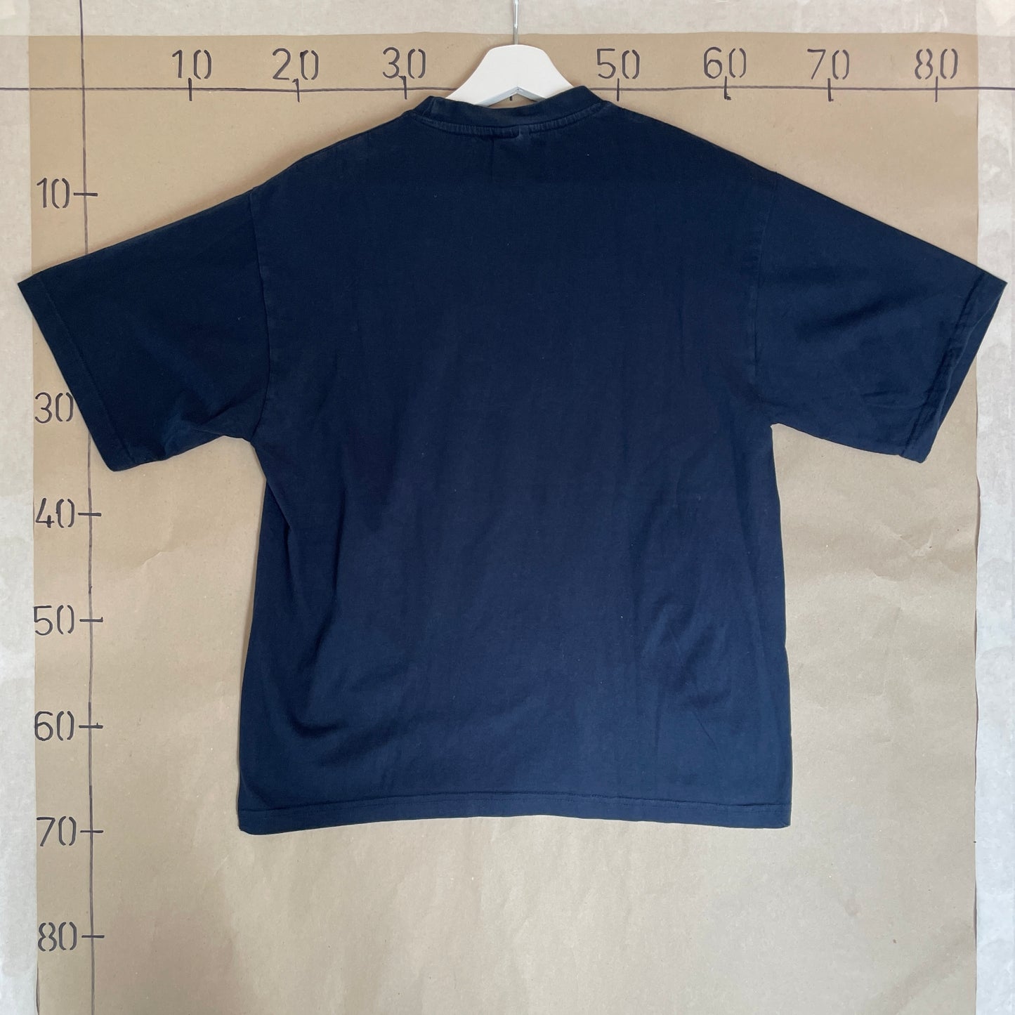 Blå Vintage Broderet Buddha T-Shirt