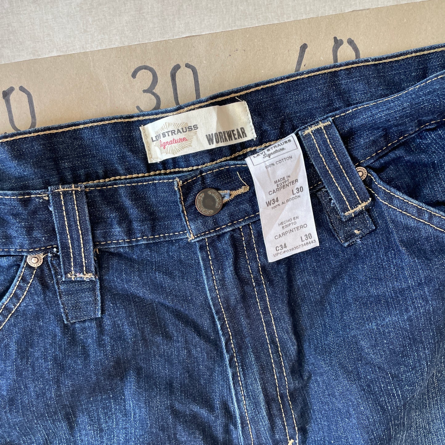 Mørkeblå Vintage Levi Strauss Carpenter Jeans