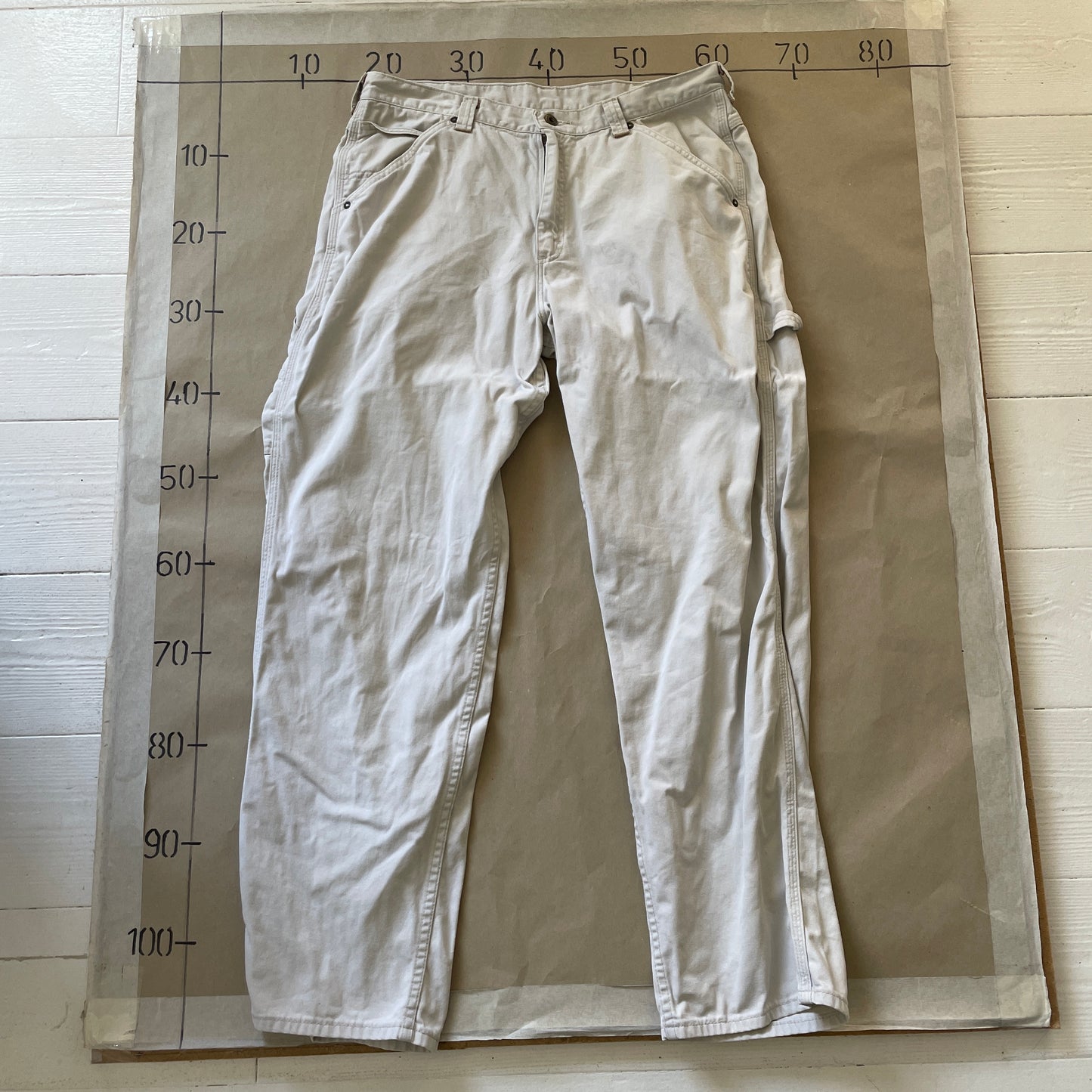 Beige Vintage Lee Dungarees Carpenter Pants