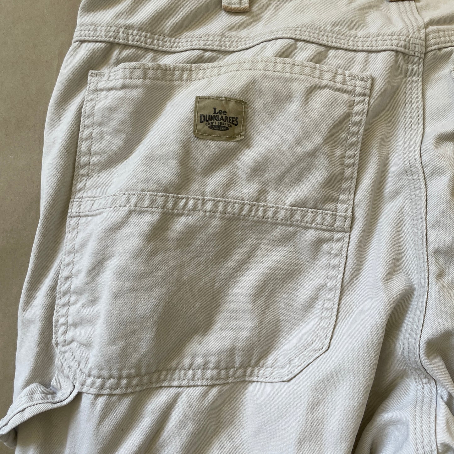 Beige Vintage Lee Dungarees Carpenter Pants