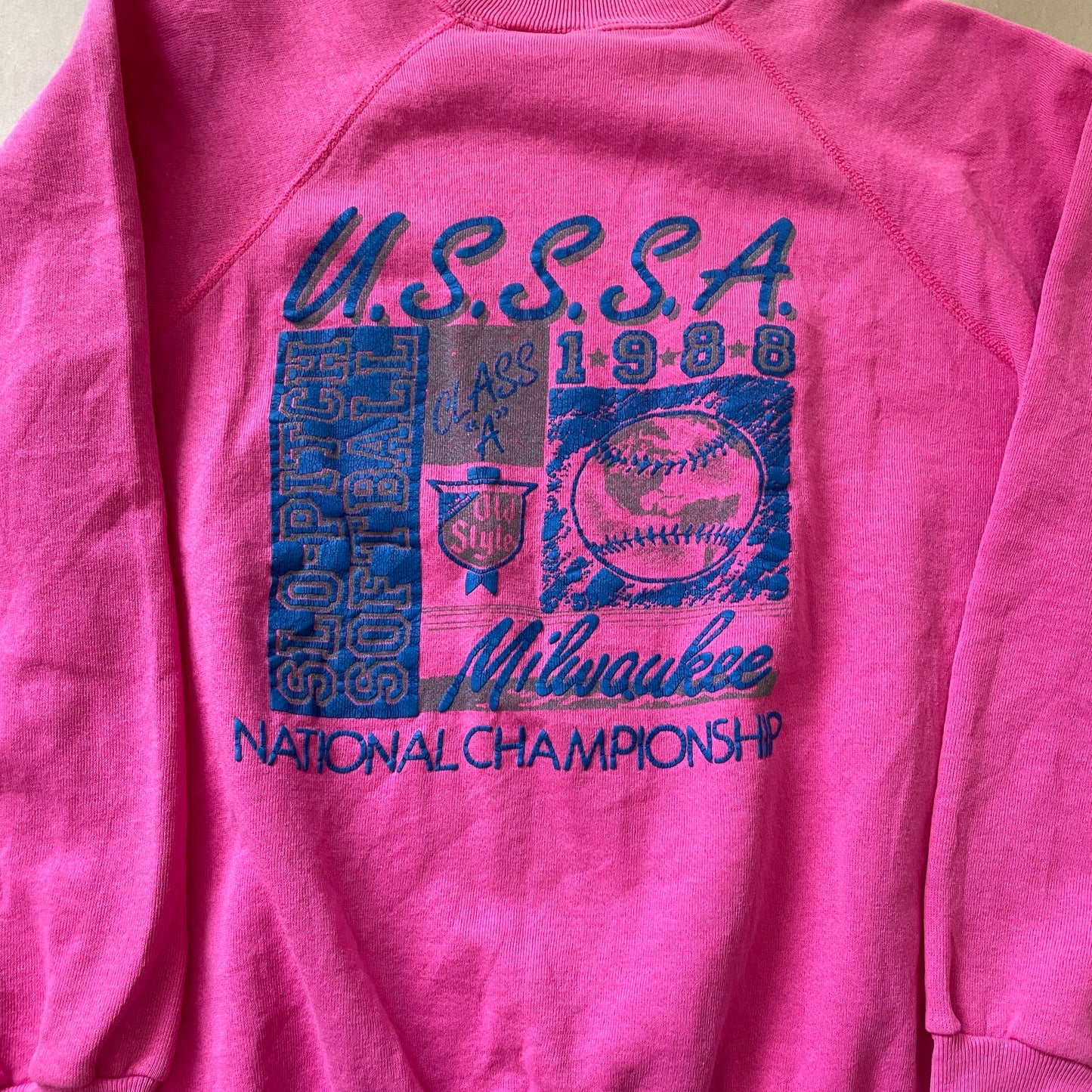 Pink Vintage U.S.S.S.A. Milwaukee Sweatshirt