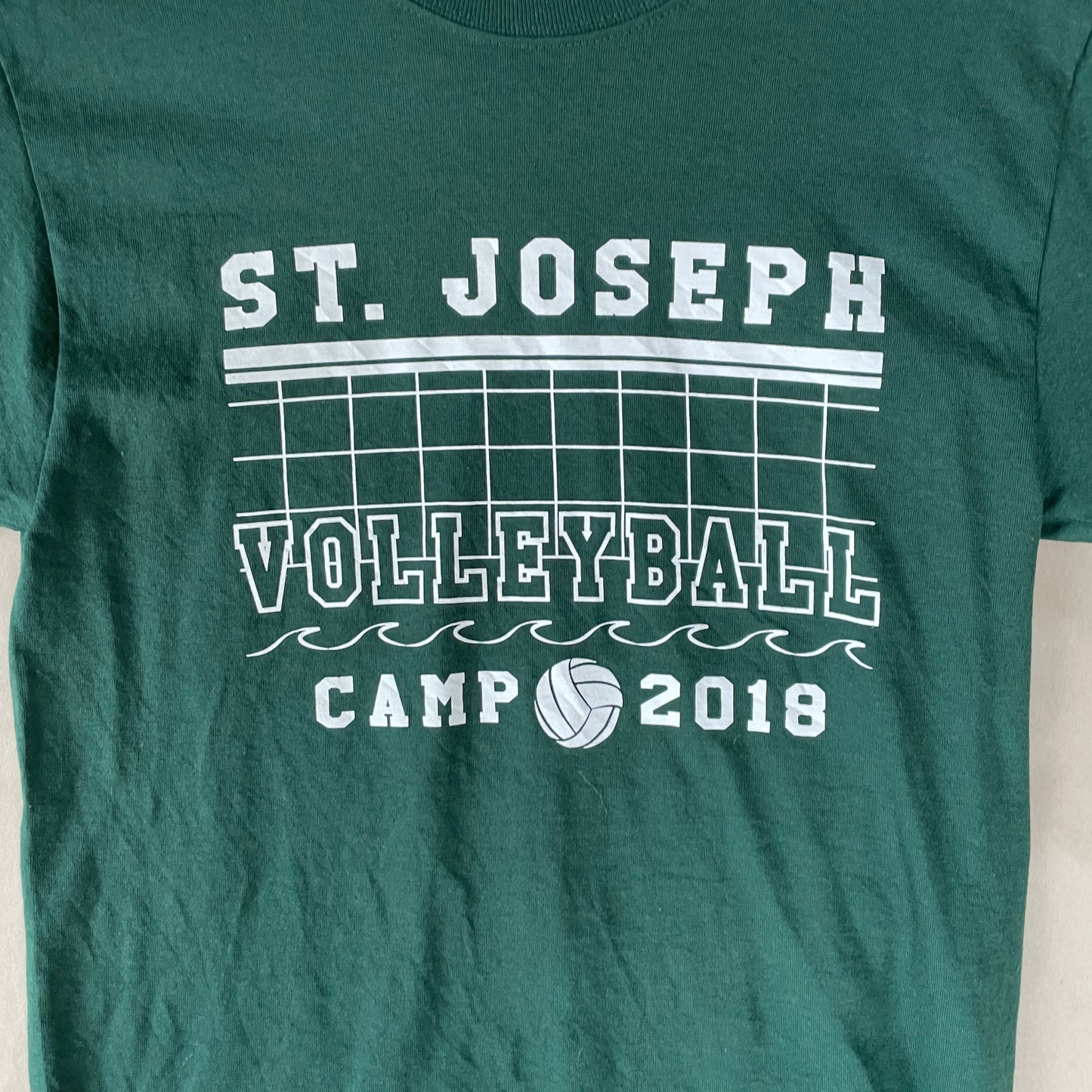 Mørkegrøn St. Joseph Volleyball Camp T-Shirt